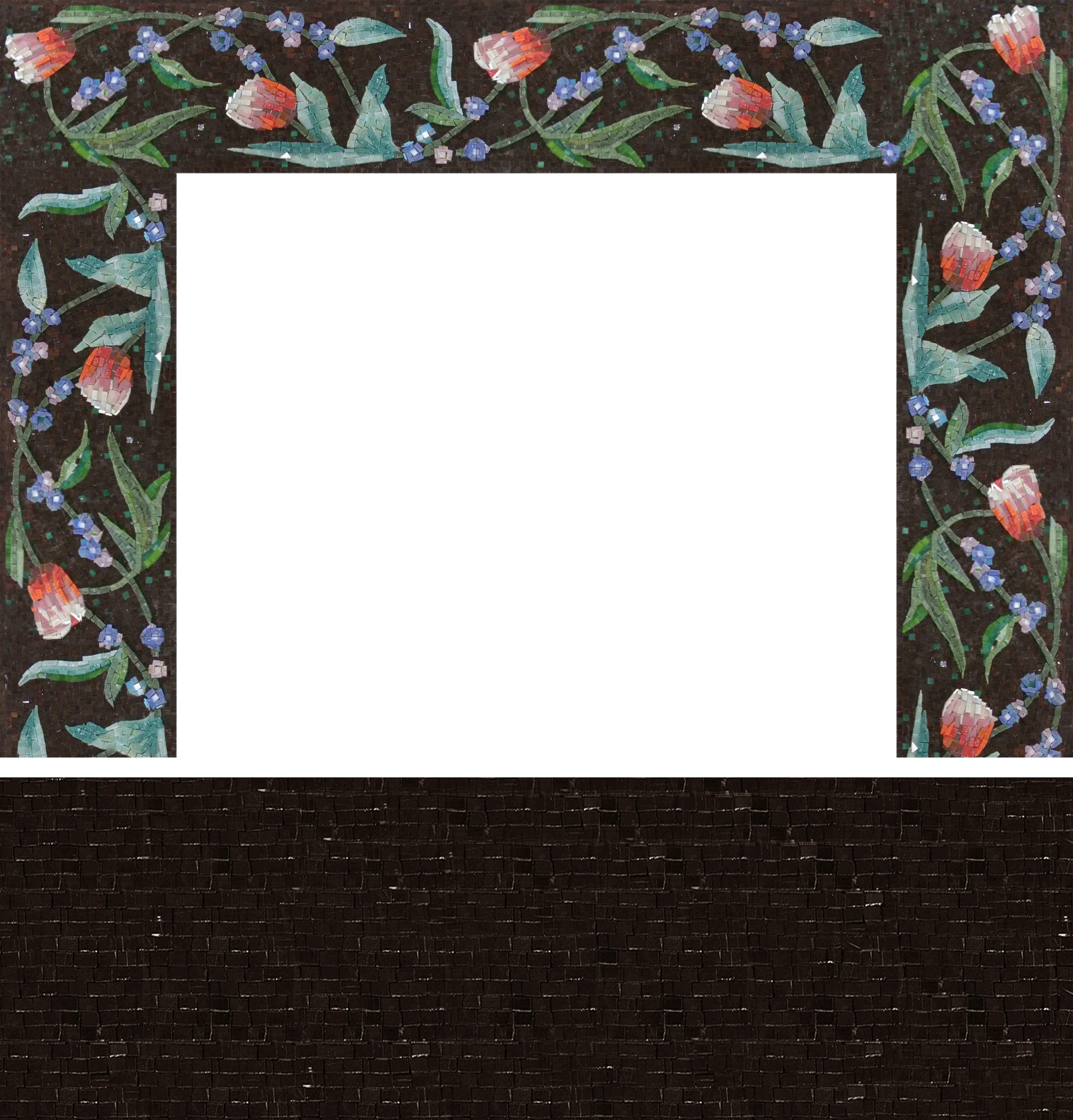 Floral Vine Border - Luxury Home Decor Mosaic Modern Fireplace - Mesh Backing - Image 2