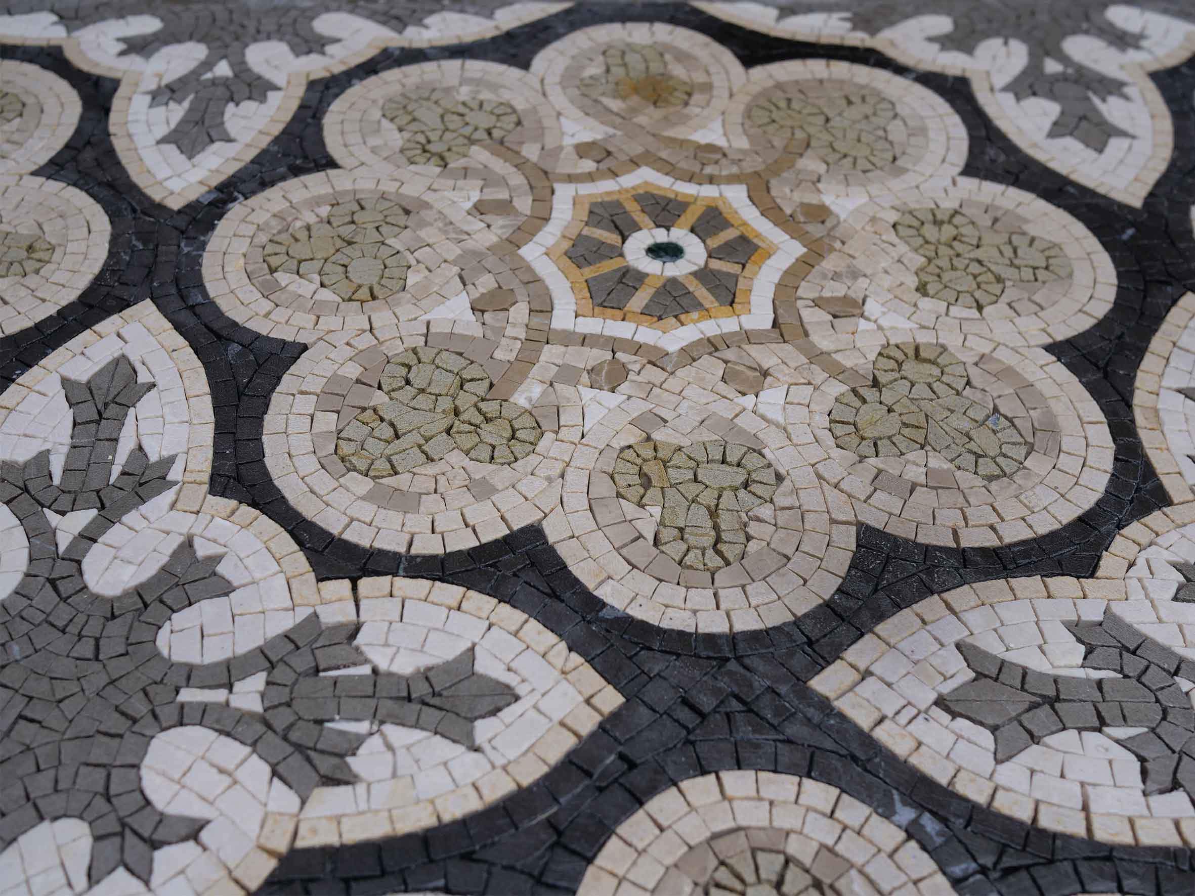 Geometric Pattern - Home Renovations Ideas Mosaic Wall Art Floral - Mesh Backing - Image 2