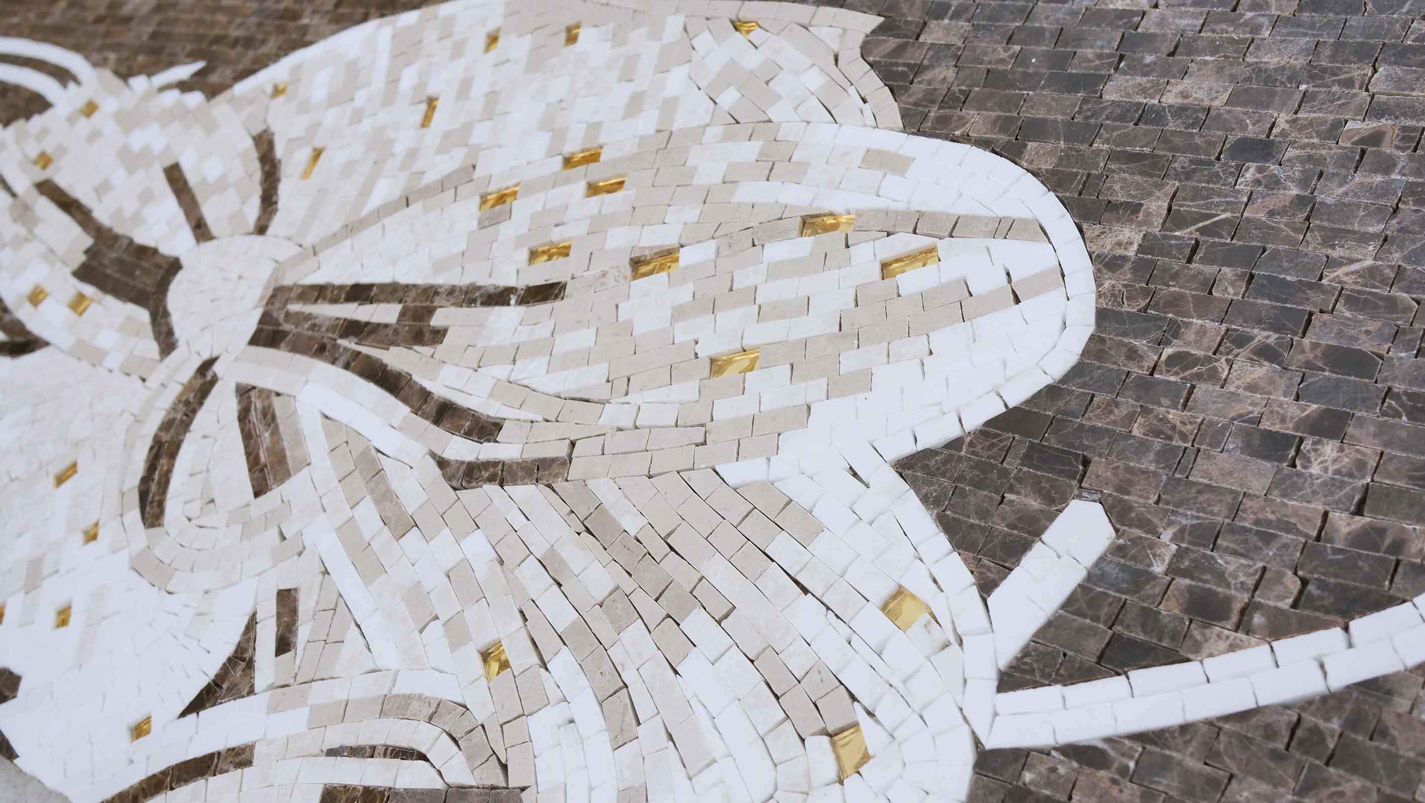 Sophia Flower - Custom Mosaic Wall Art - Mesh Backing - Image 2