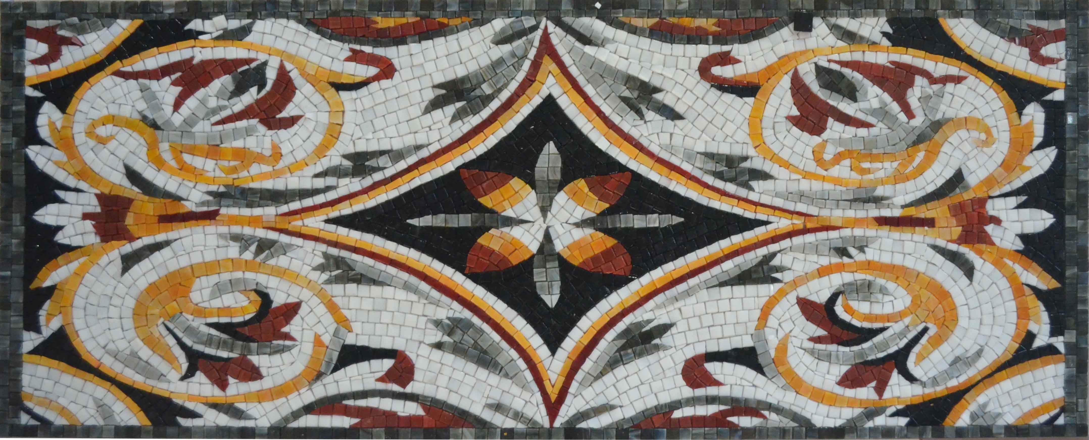 Ethelinda Art Geometric Star - Glass Beach Life Mosaic - Mesh Backing