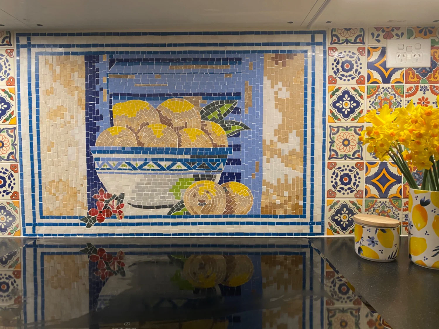 Bowl Citrus - Mosaic Tile Patterns Accent - Mesh Backing - Image 3