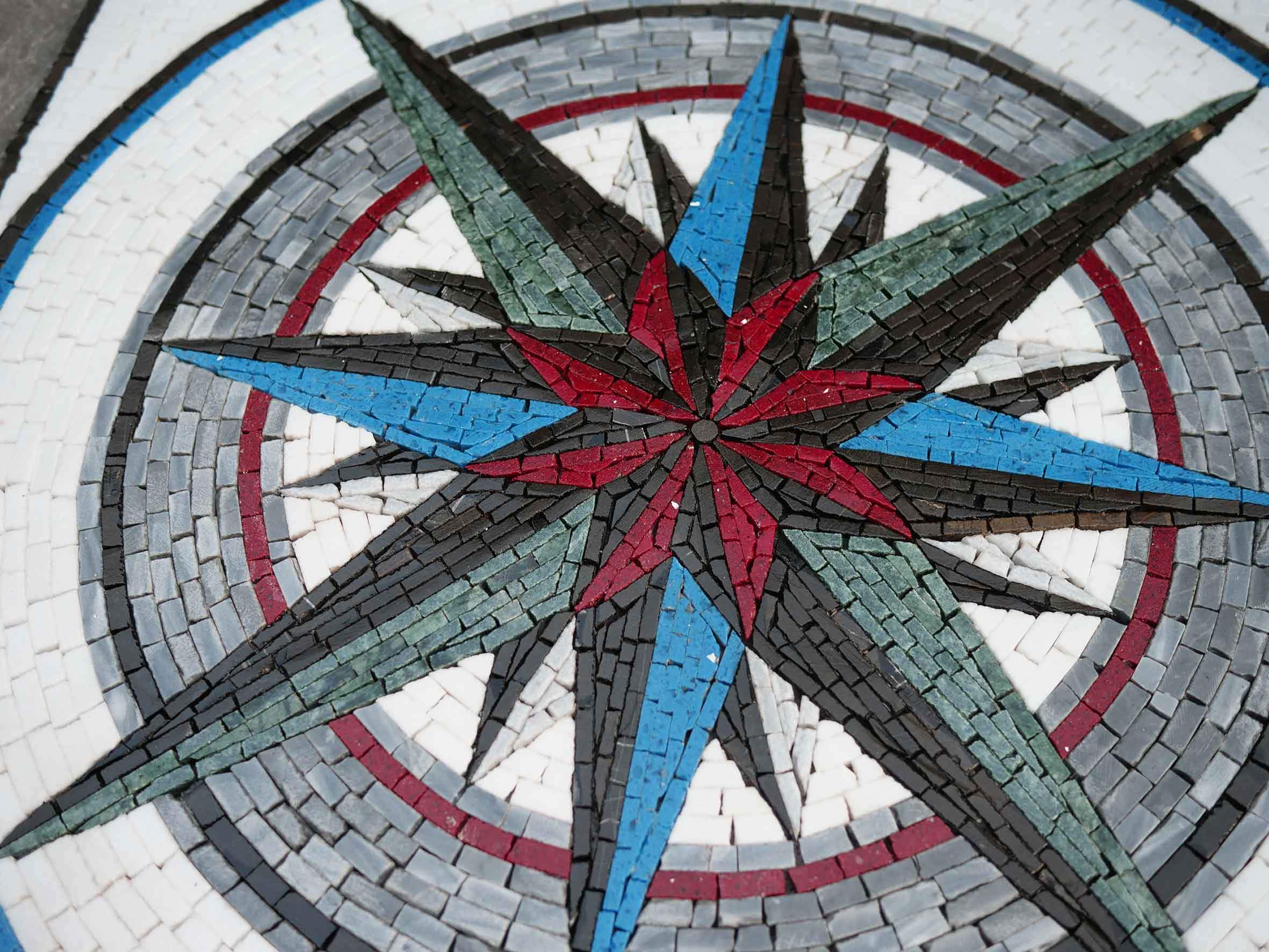 Everywhere Compass- Mosaic Medallion Art - Image 2
