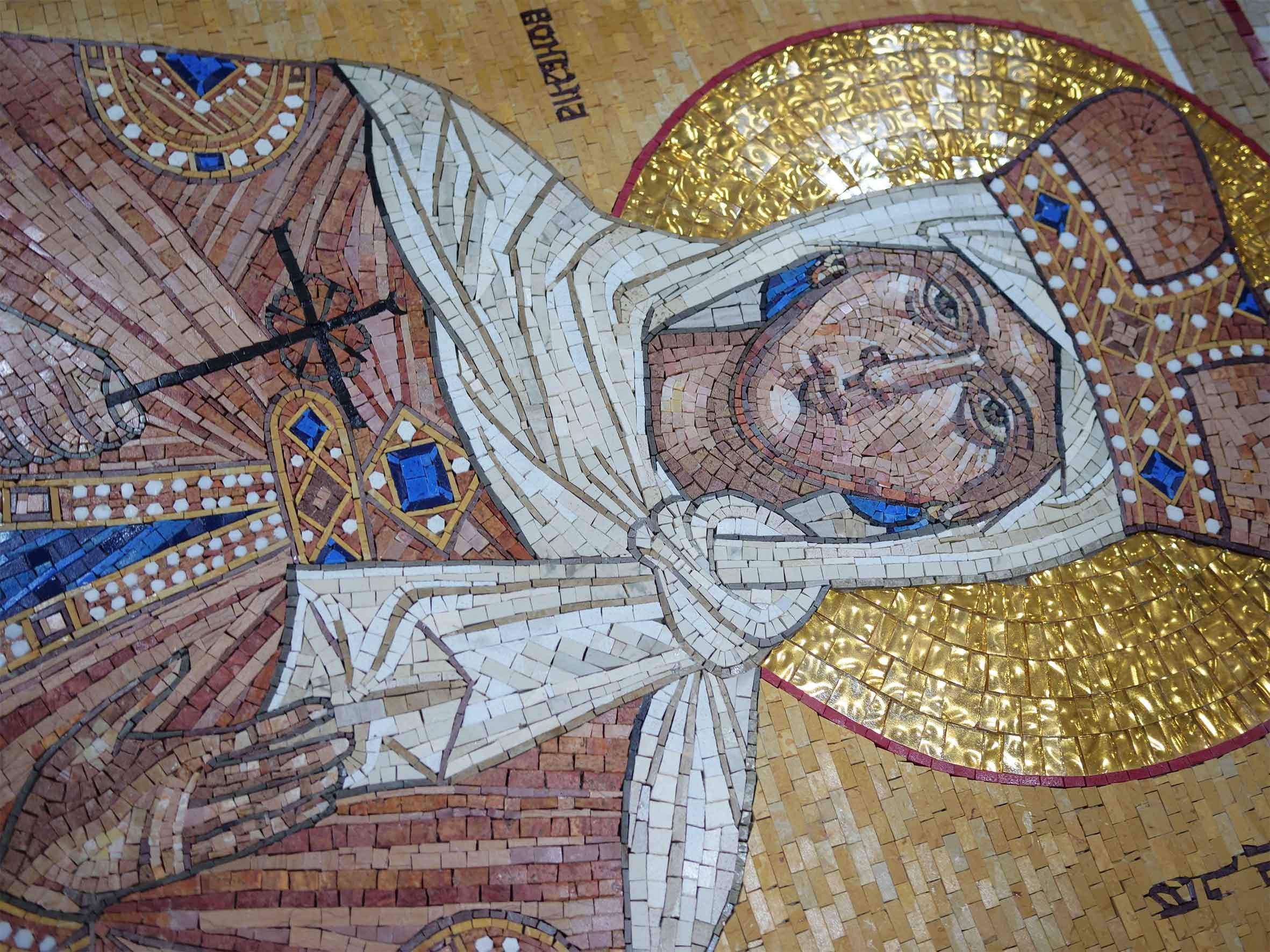 Saint Ludmila - Religious Mosaic Art - Image 2
