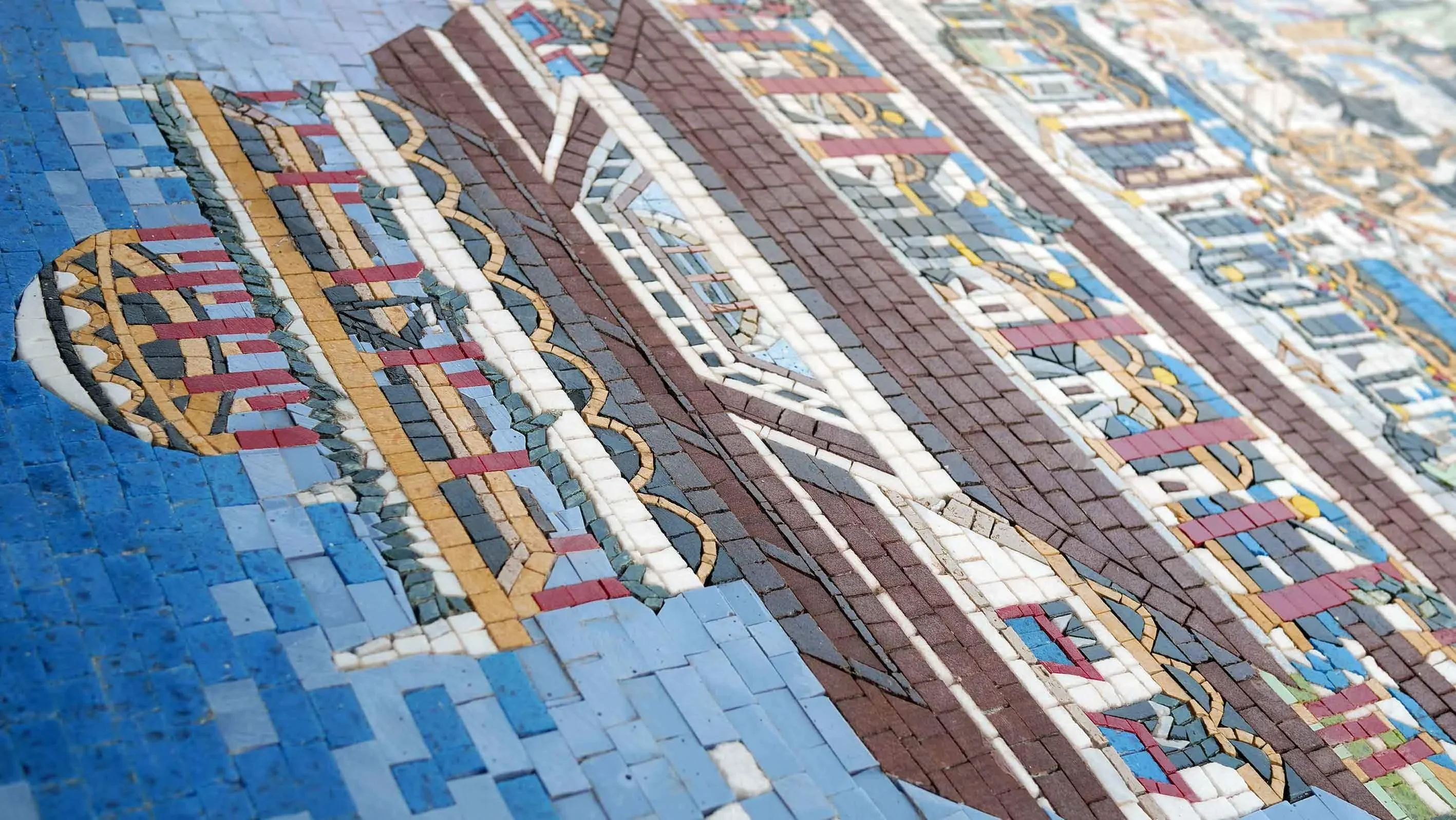 Ancient Town Architecture - Mosaic Art - Image 2