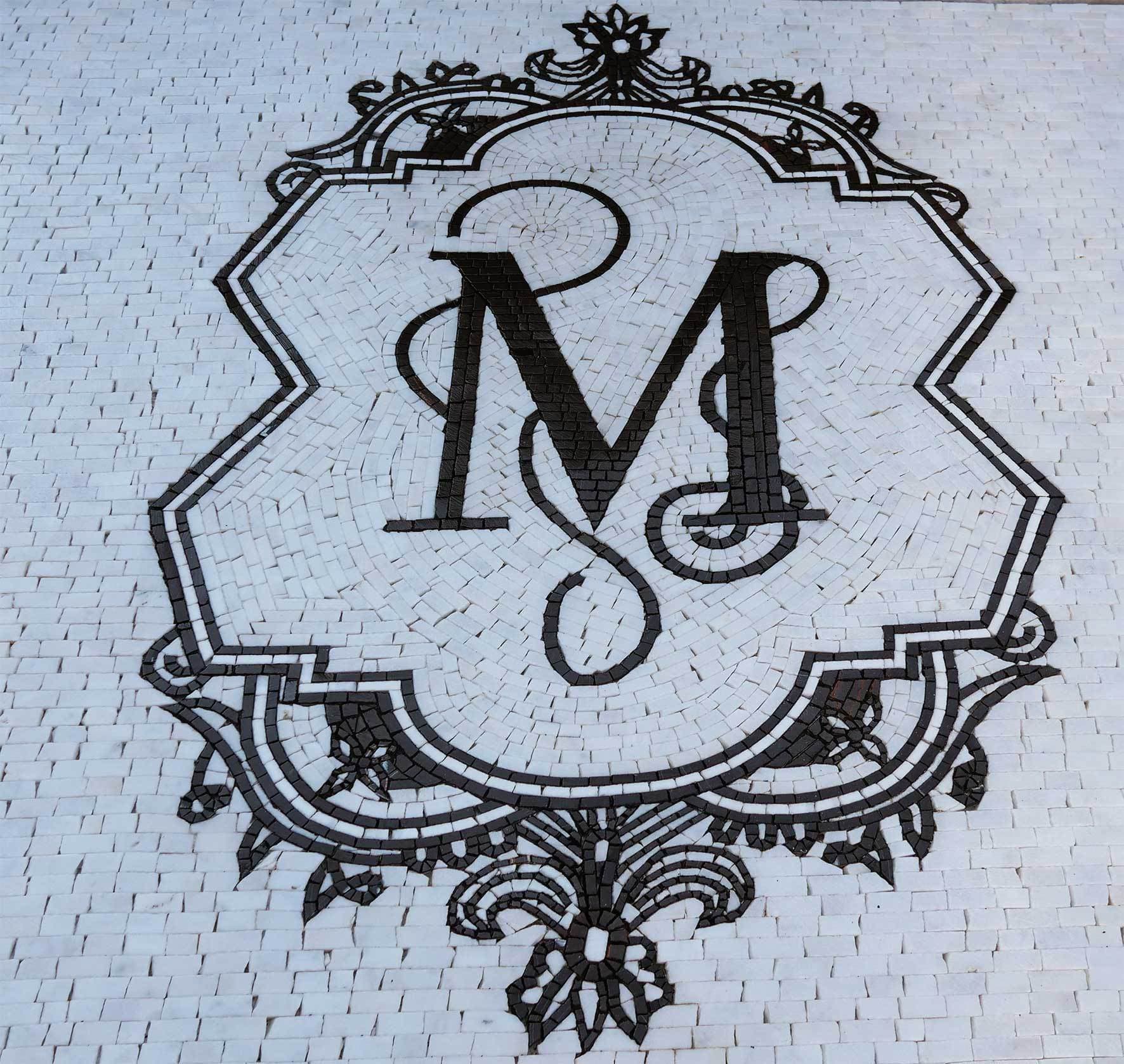 Initial Letter - Marble Home Remodeling Mosaic Art - Mesh Backing - Image 2
