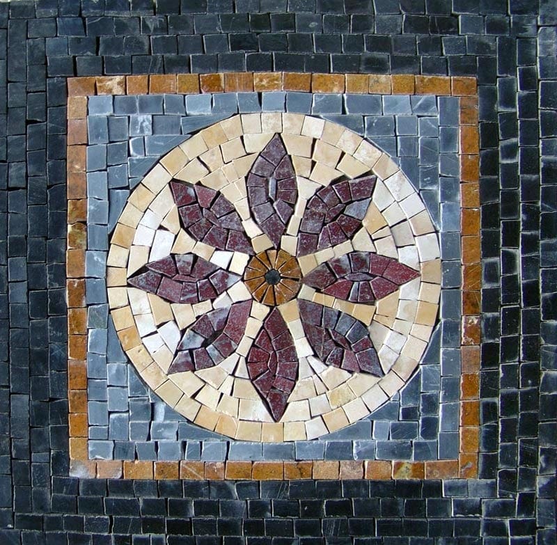 Geometric Starburst Floral Pattern - Mosaic Kit - Mesh Backing - Image 11