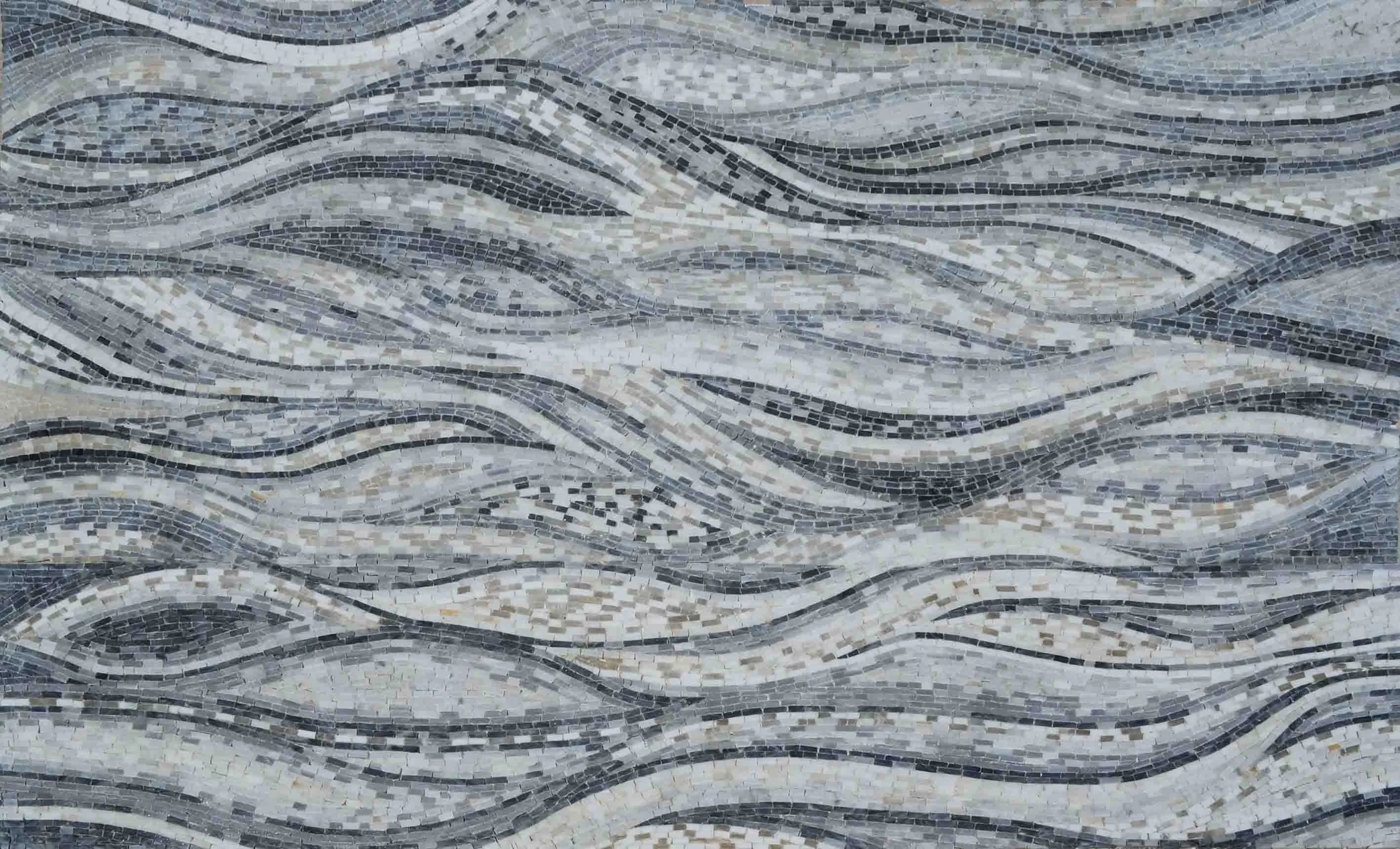 Peloponnese Waves - Abstract Mosaic Art | Luxury Handcrafted Stone