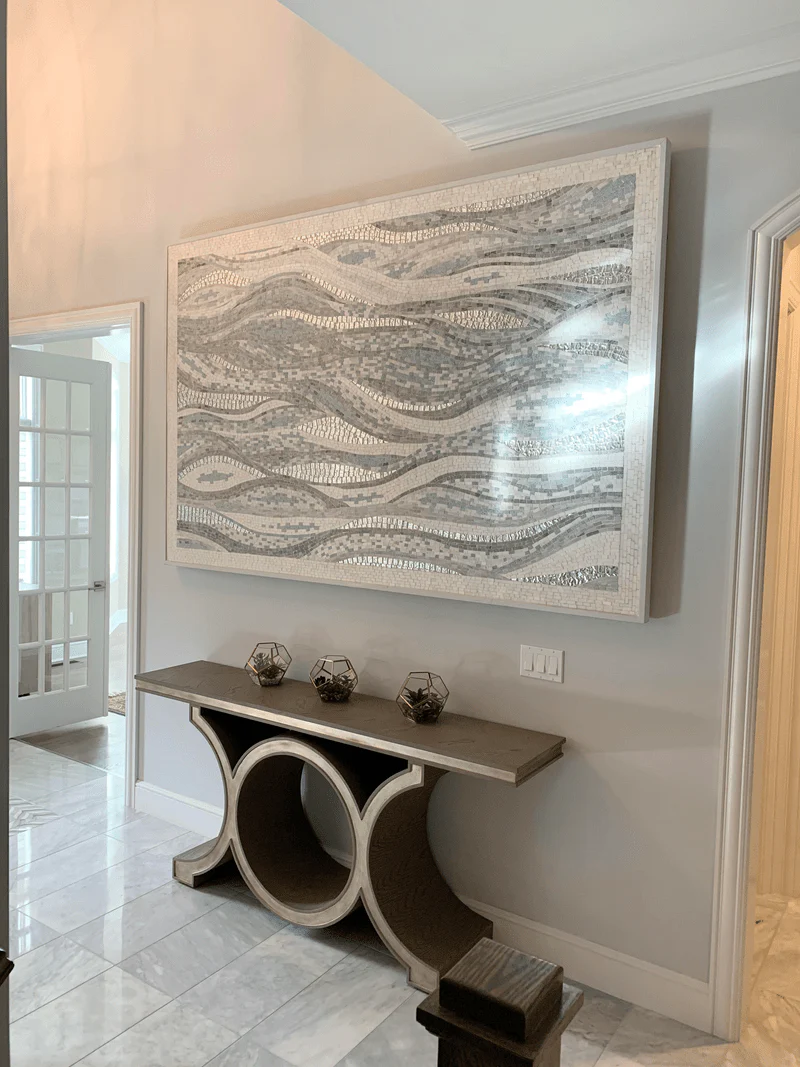 Peloponnese Waves - Abstract Mosaic Art | Luxury Handcrafted Stone - Image 2