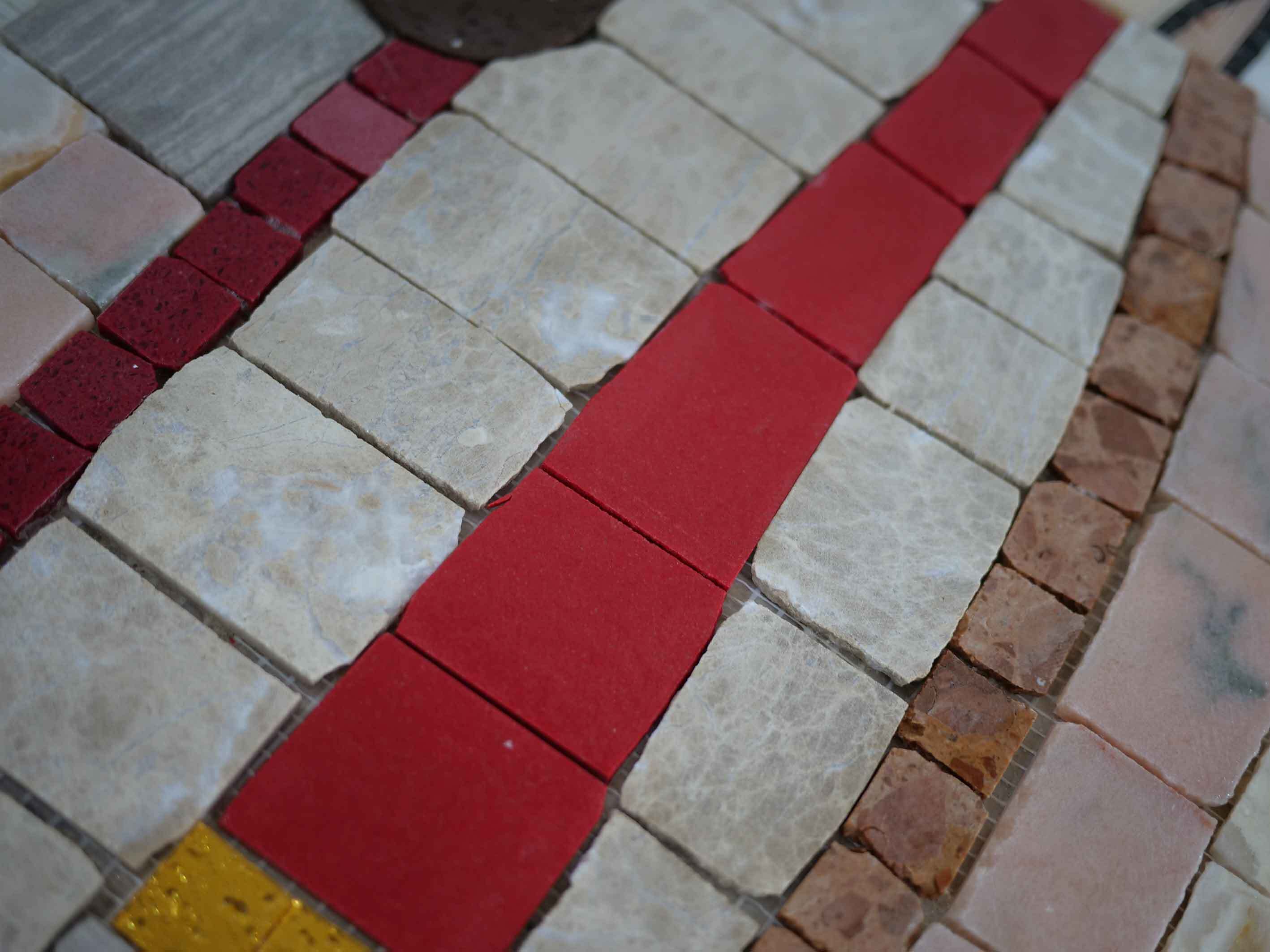 Geometric Shapes - Mosaic Pool Designs Abstract - Mesh Backing - Image 2