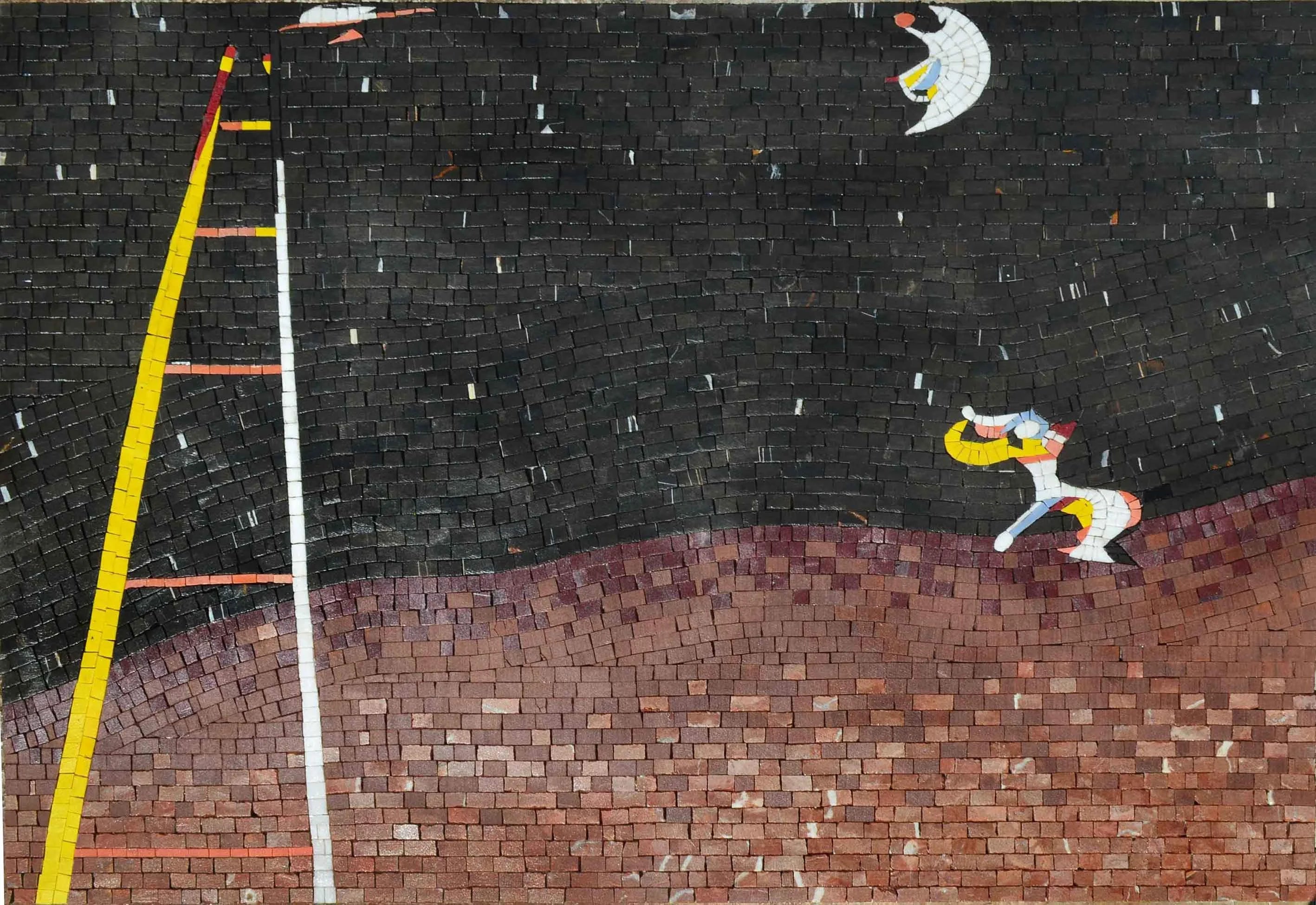 "Dog Barking at the Moon" by Joan Miro - Abstract Mosaic Reproduction