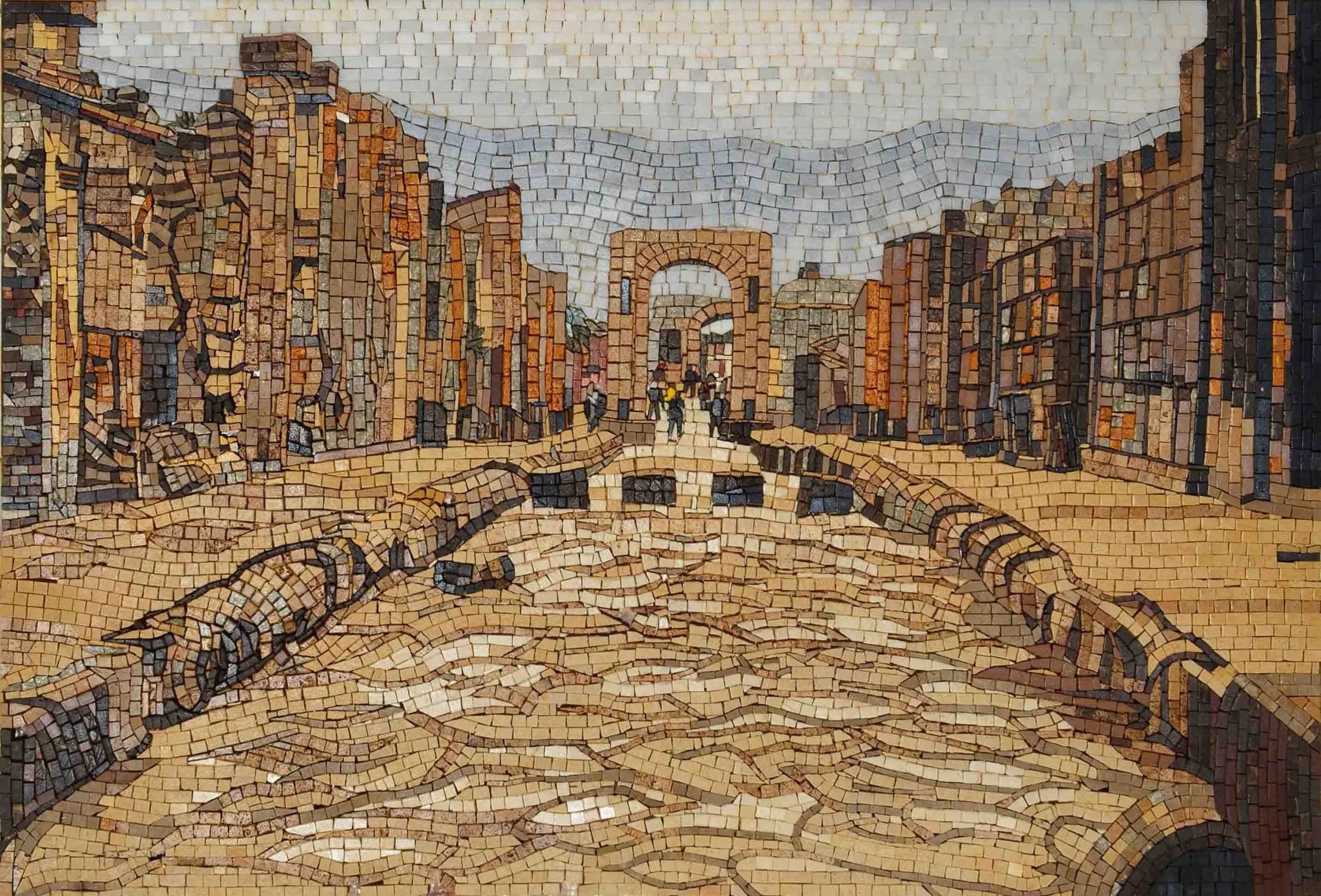 Marble Music Mural - Pompeii Mosaic | Luxury Handcrafted Art