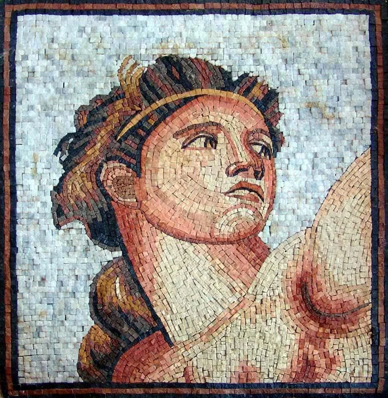 Geometric - Marble Mosaic Reproduction - Mesh Backing