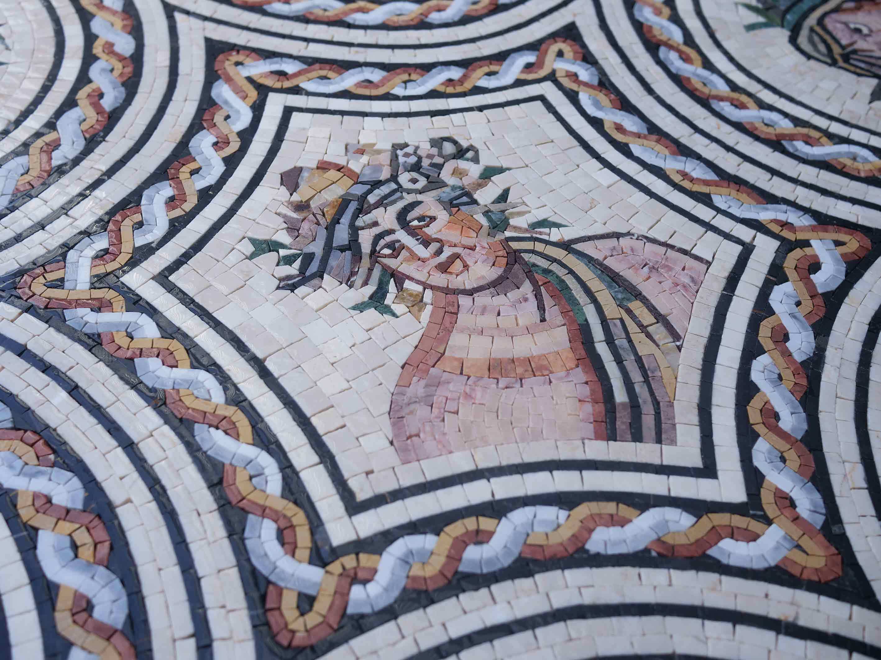 Mosaic Rug - Medallion Ancient Figures - Image 2