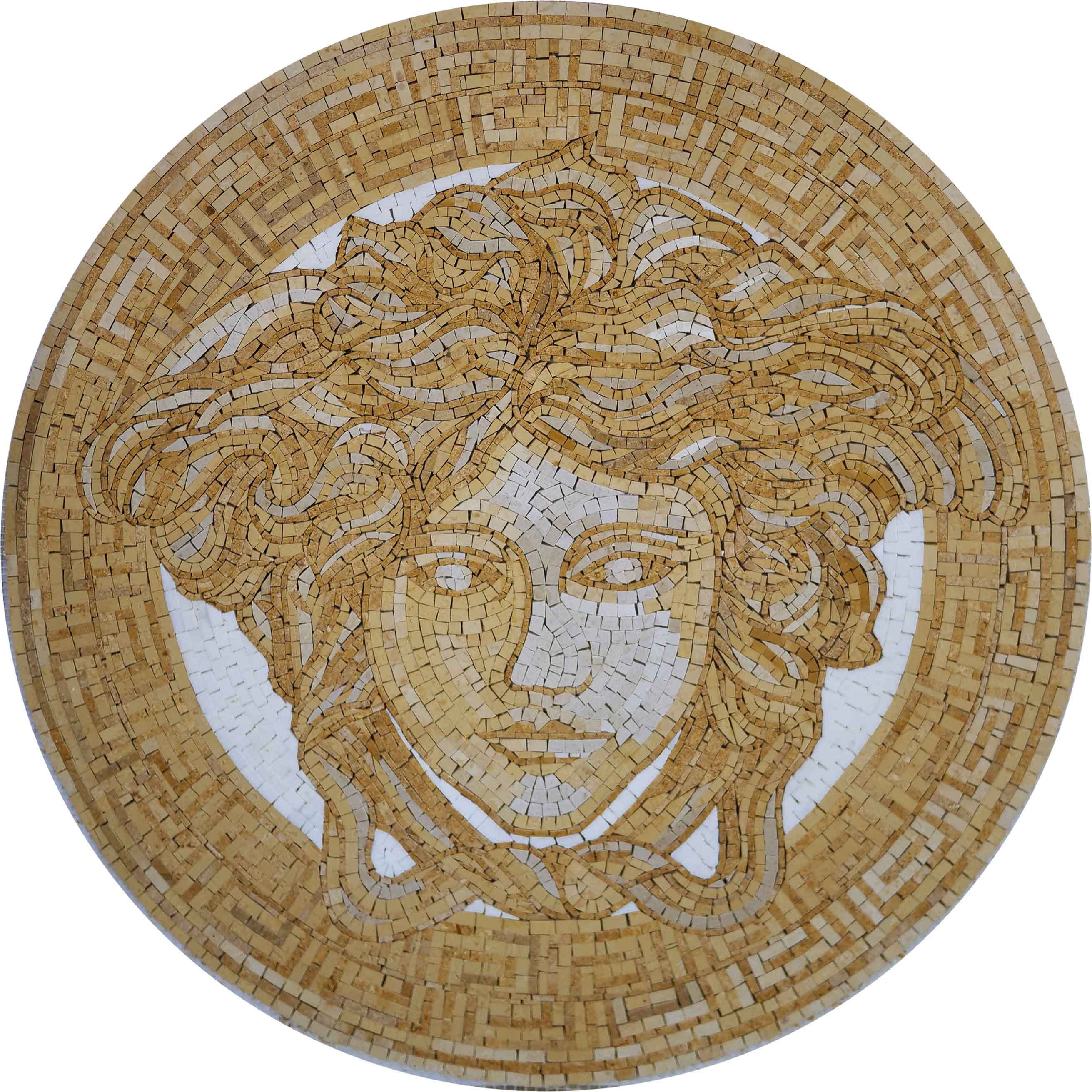 Versace Logo - Mermaid Mosaic - Mesh Backing