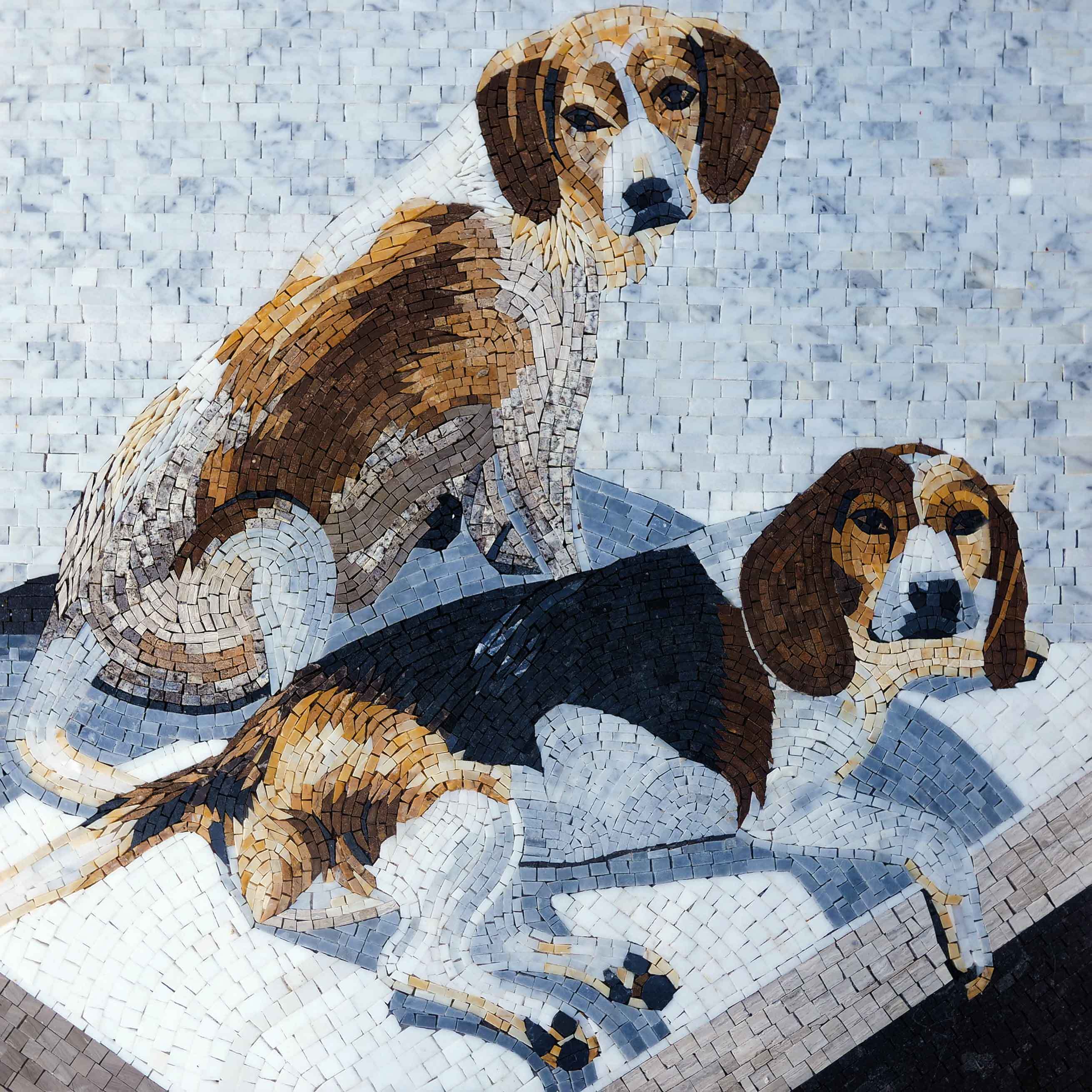 Memories Canine Companionship - Abstract Mosaic - Mesh Backing