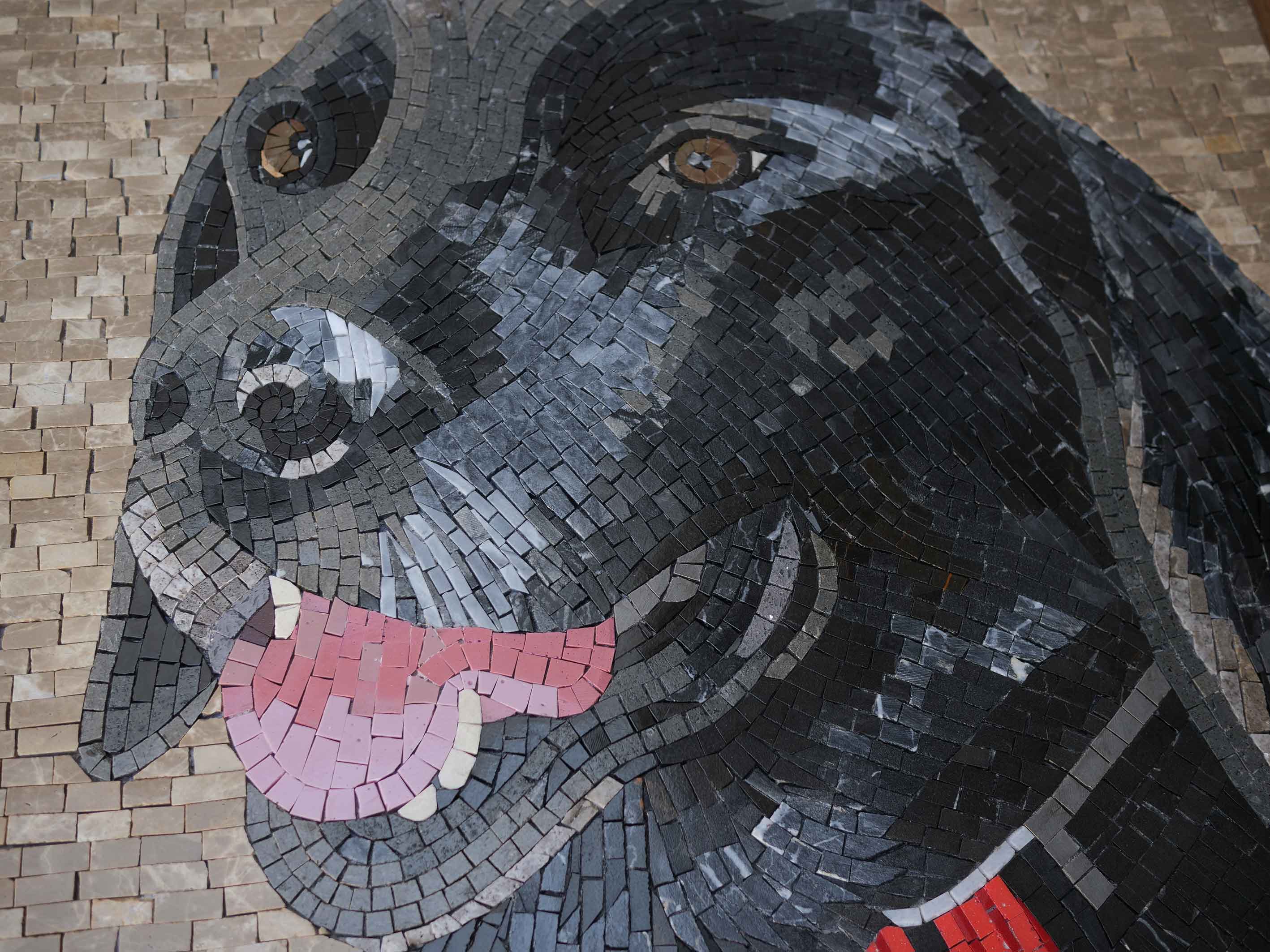 Black Labrador Mosaic Mural - Image 2