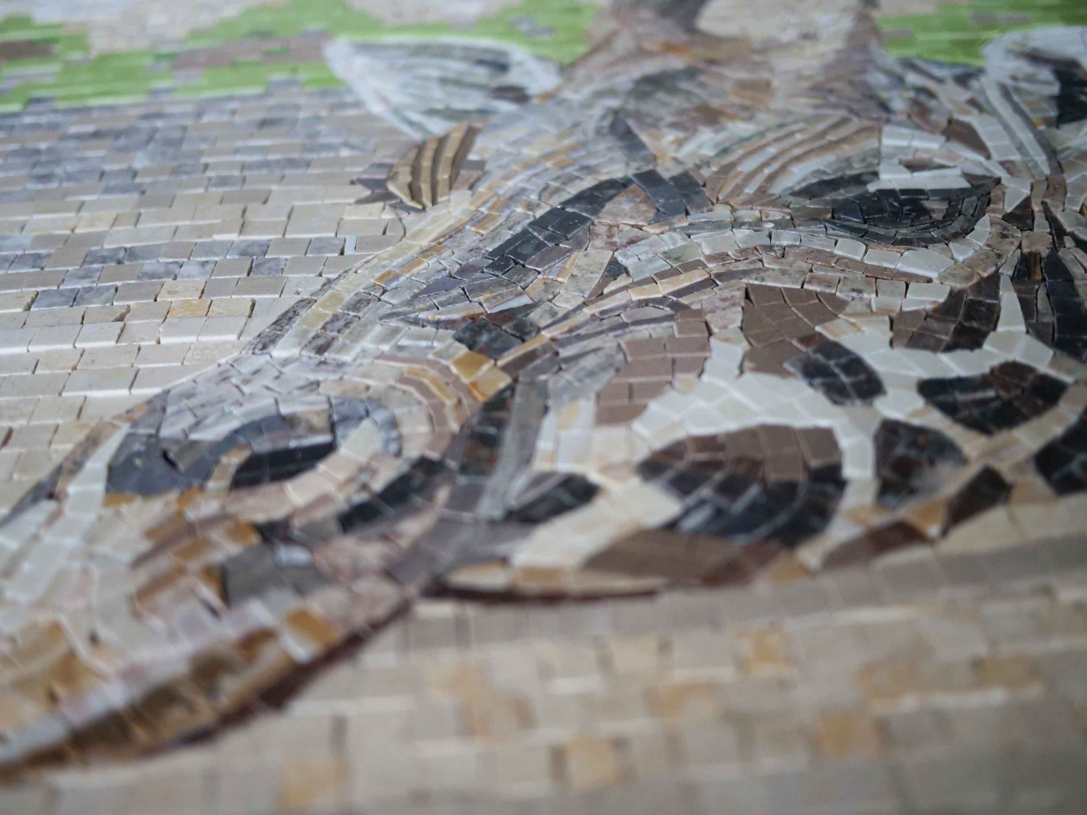 Giraffe Portrait - Mosaic Mural Artwork - Mesh Backing - Image 2