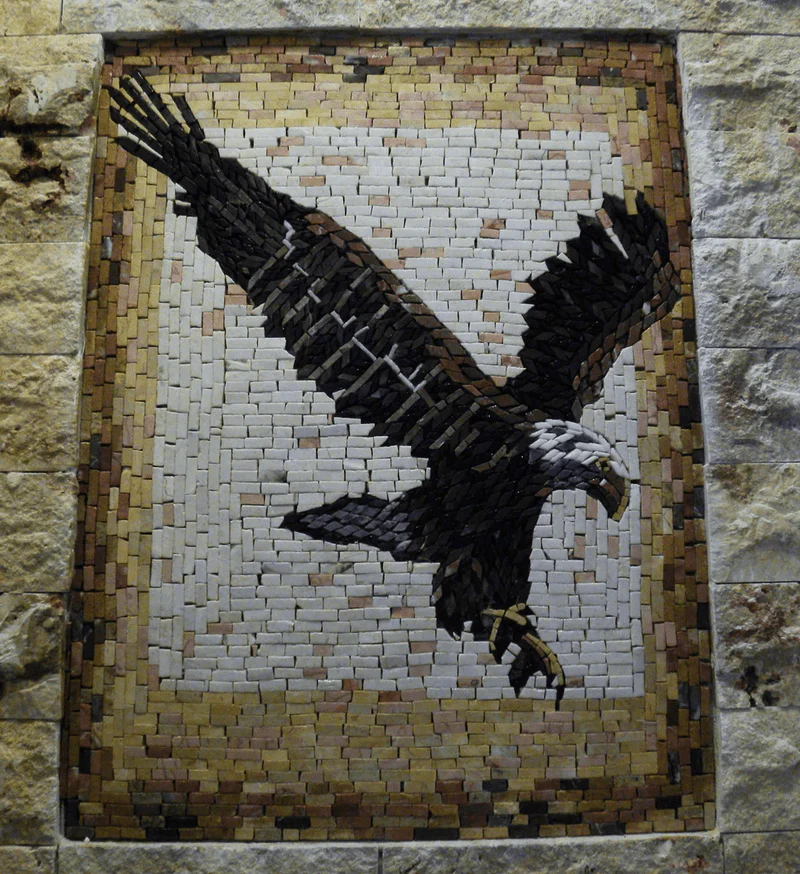 Eagle Flight - Marble Mosaic Art - Mesh Backing - Image 2
