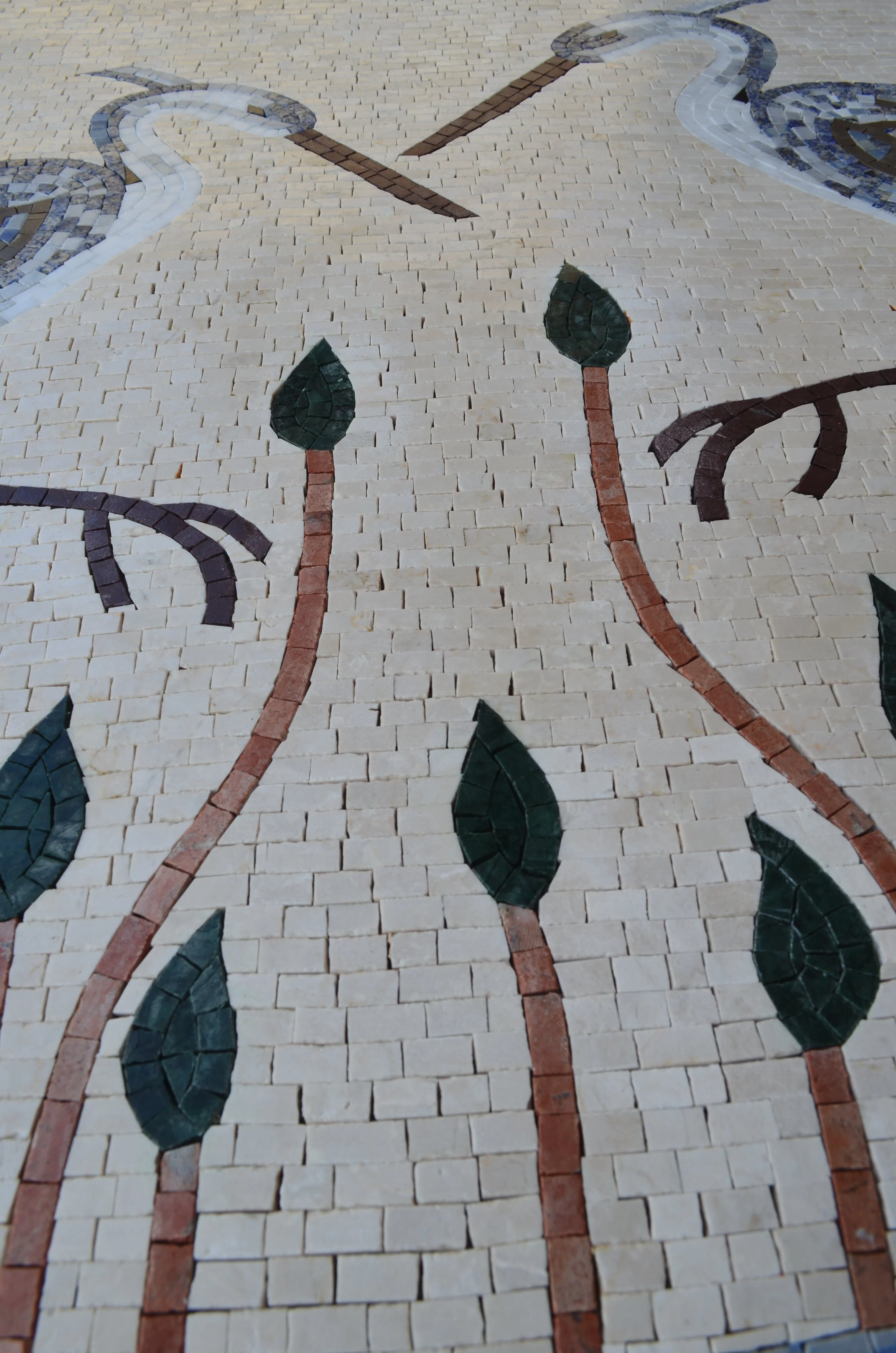 Heron Birds - Marble Kitchen Mosaic Backsplash Art - Mesh Backing - Image 2