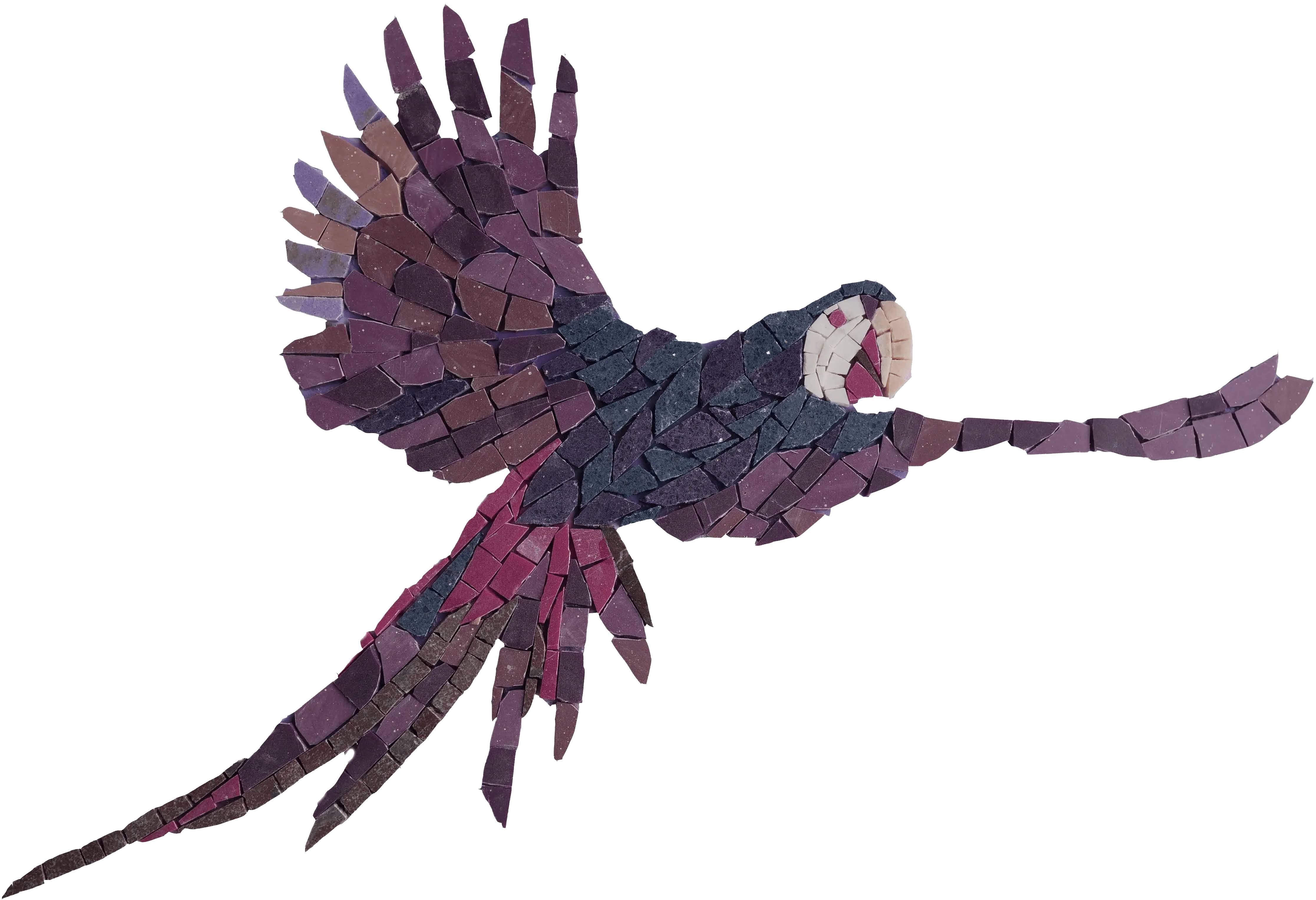Flying Parrot Geometric - Mosaic Backsplash Wall Art - Mesh Backing