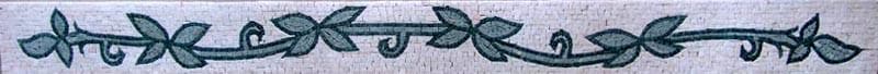 Twisted Branch - Marble Mosaic Nature Border - Mesh Backing
