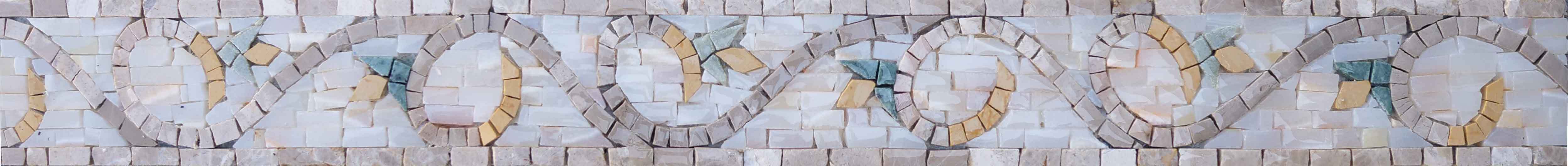 Mosaic Border Art - Neutral Flowers