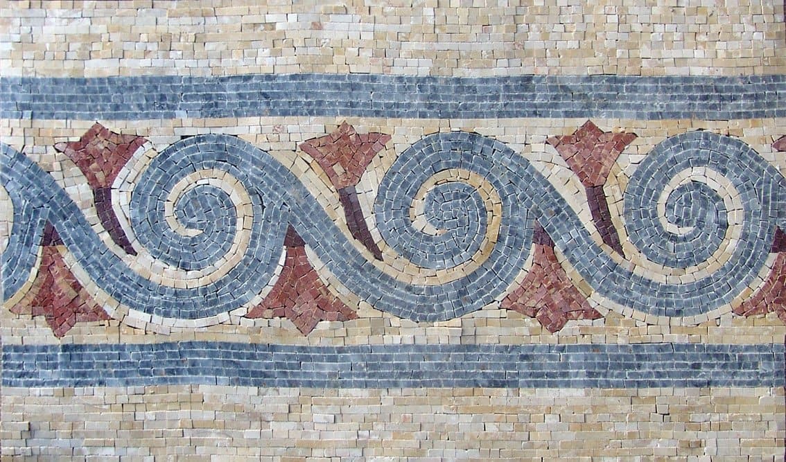 Swirl - Flower Mosaic Border