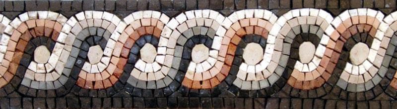 Aesthetic Helix Ropes - Marble Mosaic Art Border - Mesh Backing