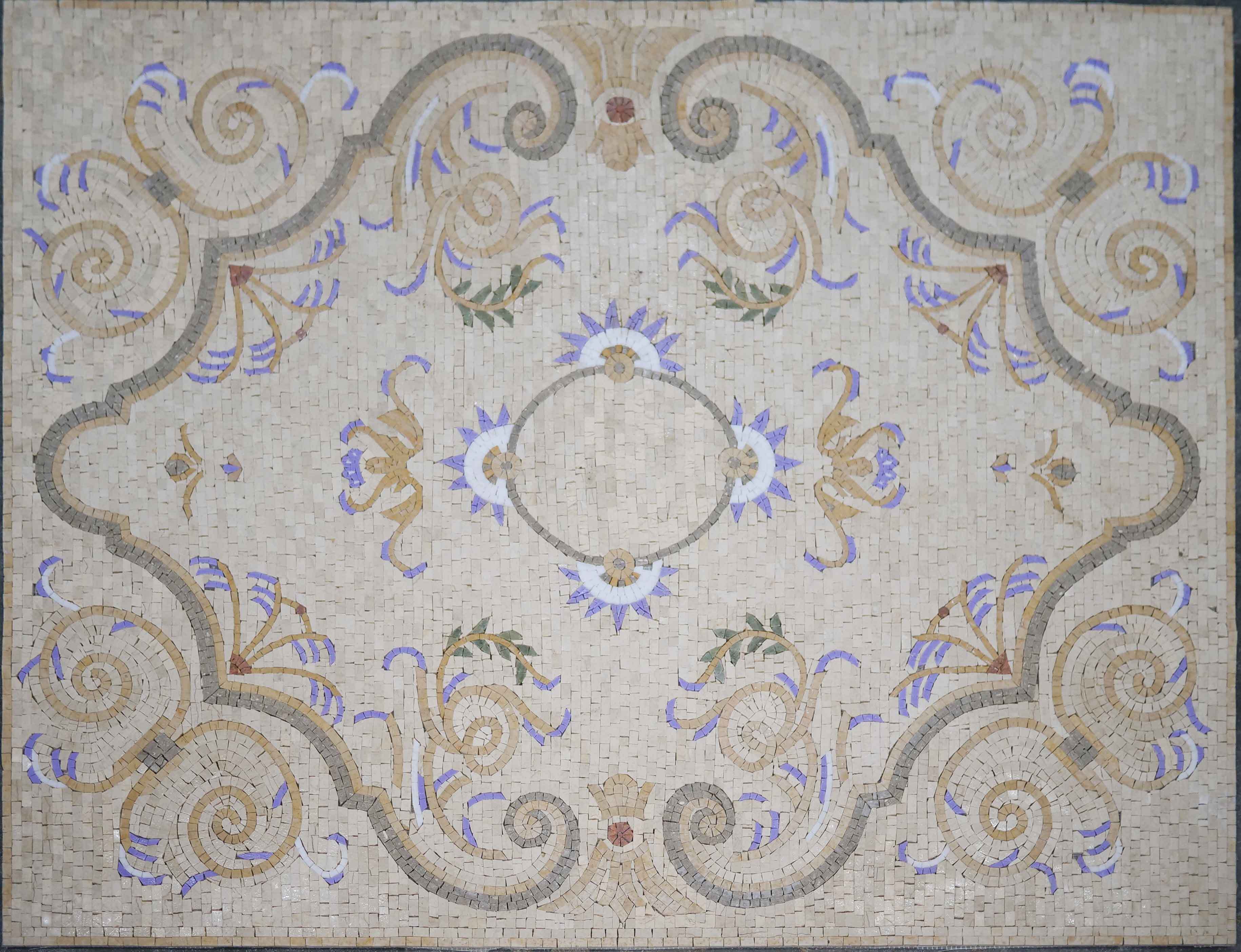 Floral Mosaic Rug - Maia Square