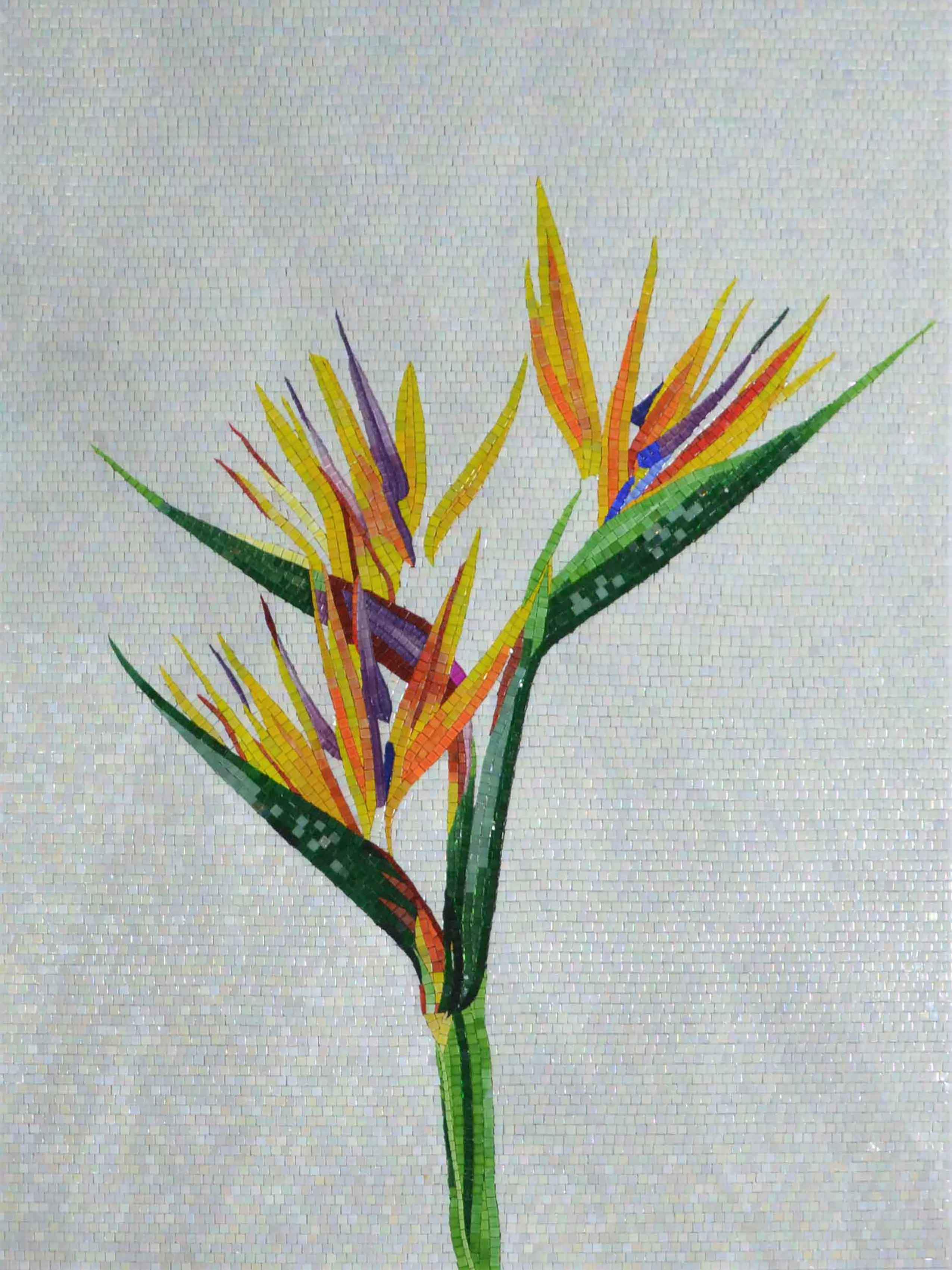 Bird Paradise Flower - Mosaic Tree - Mesh Backing