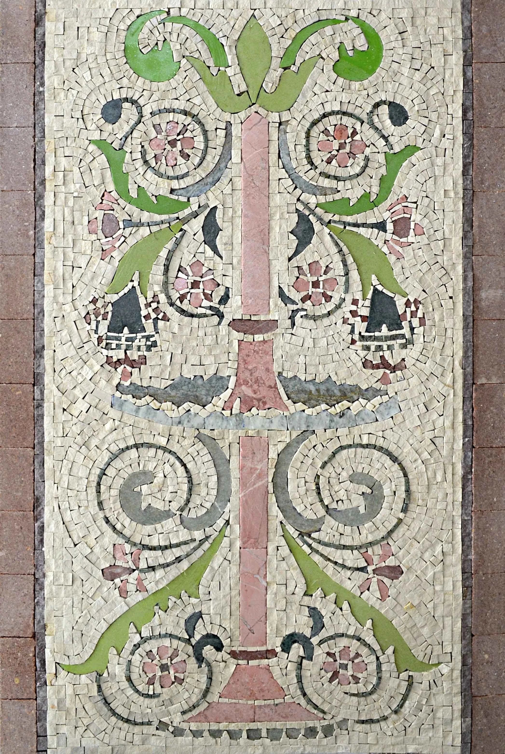 Floral Tree Life - Marble Mosaic Celtic - Mesh Backing