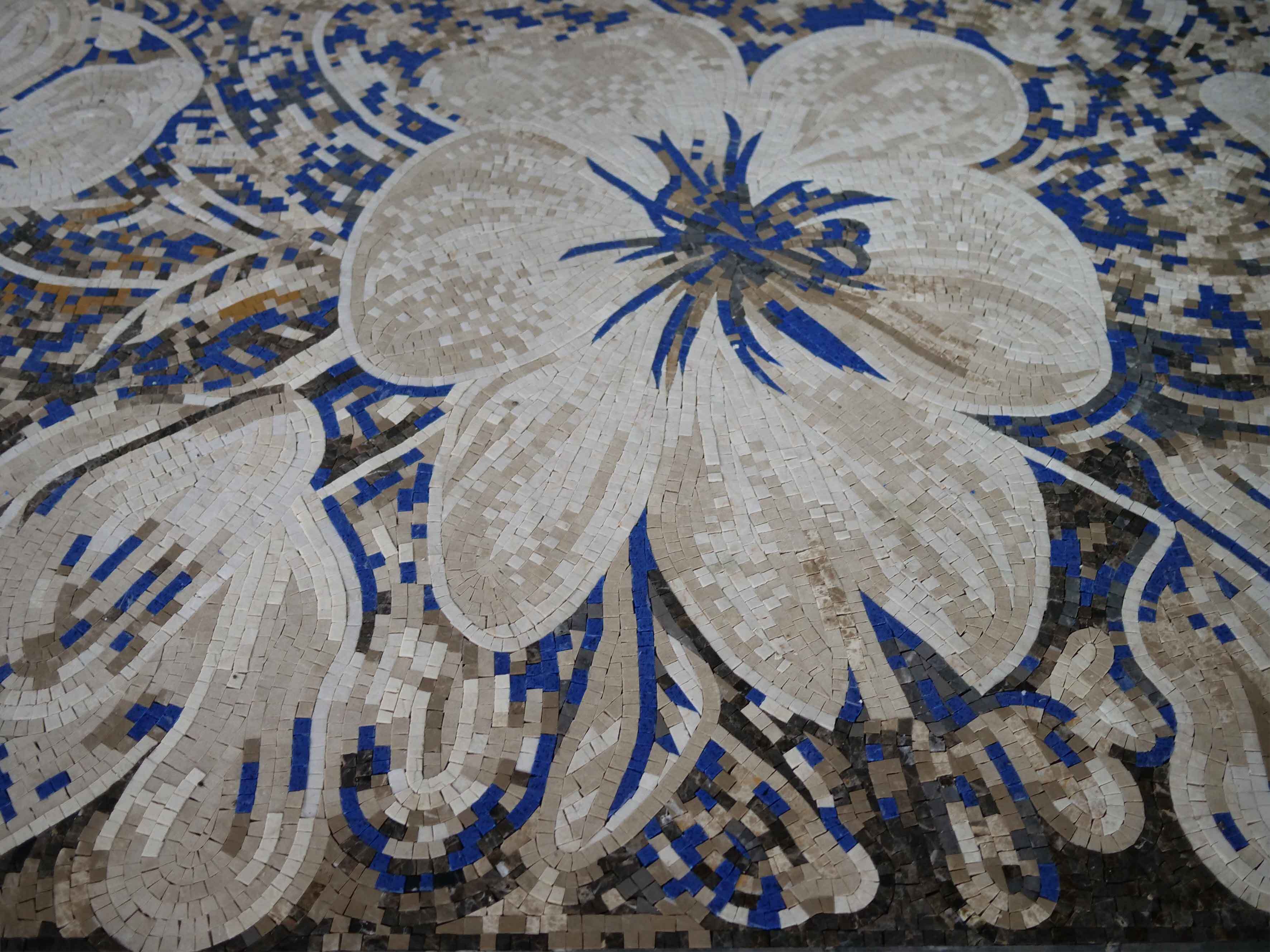 Floral Bloom - Marble Mermaid Mosaic Flower - Mesh Backing - Image 2