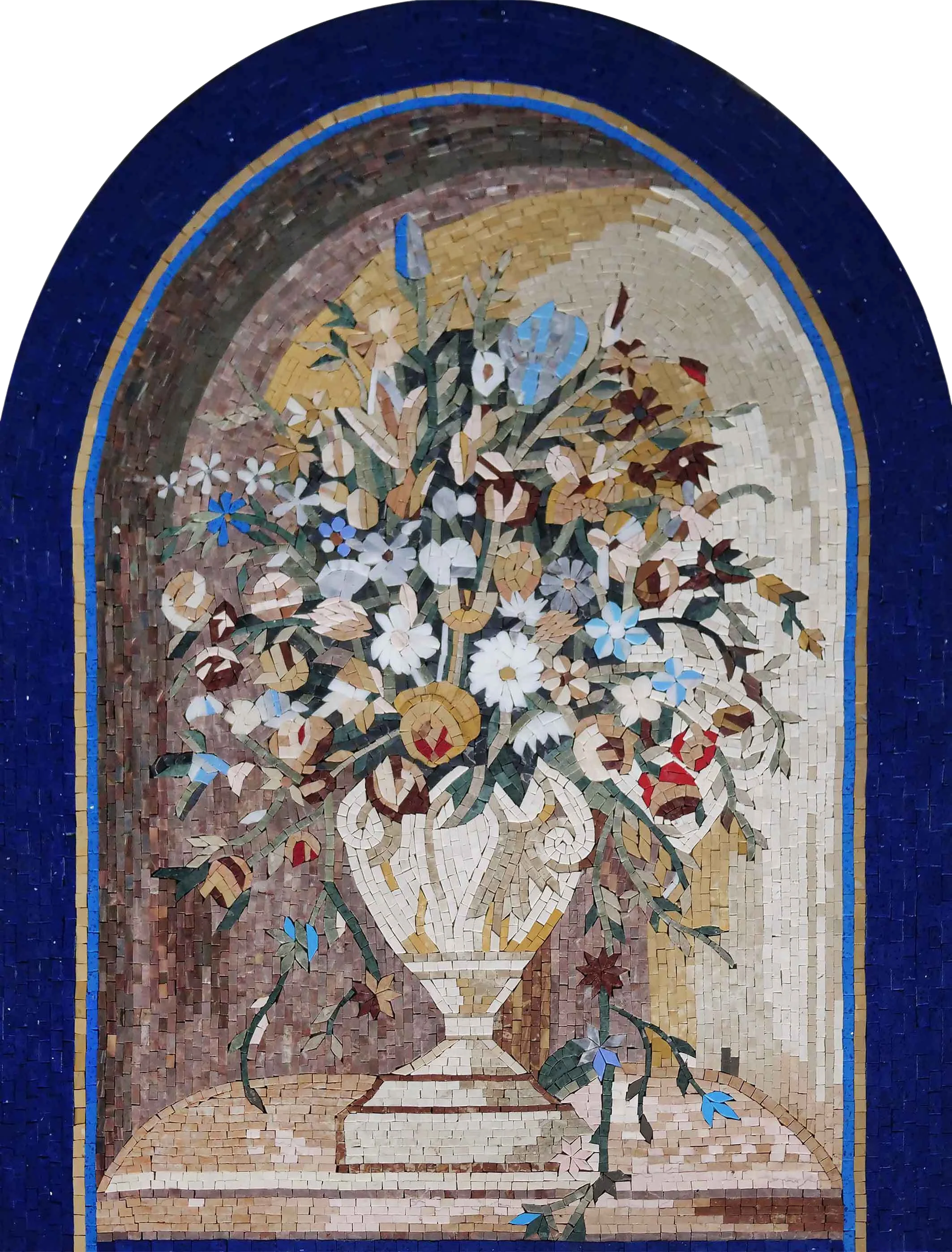 Mosaic Wall Art - Colorful Floral Vase