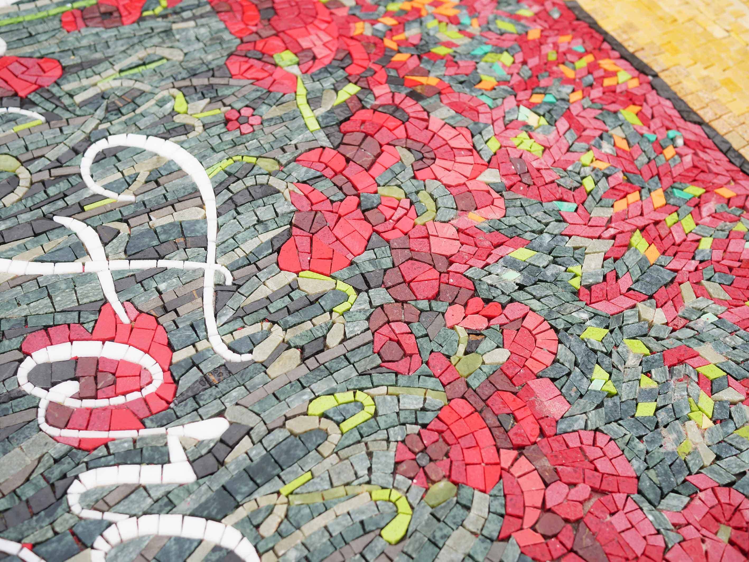 Floral Field - Home Renovations Ideas Mosaic Tulip Luxury Handcrafted Natural Stone Art - Mesh Backing - Image 2