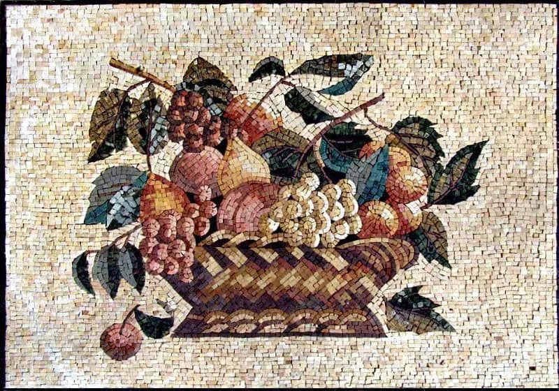 Woven Basket - Fruit Mosaic Mural