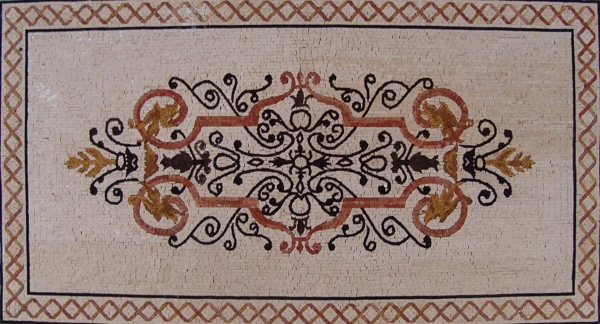 Area Rug Mosaic - Ceiba Crimson