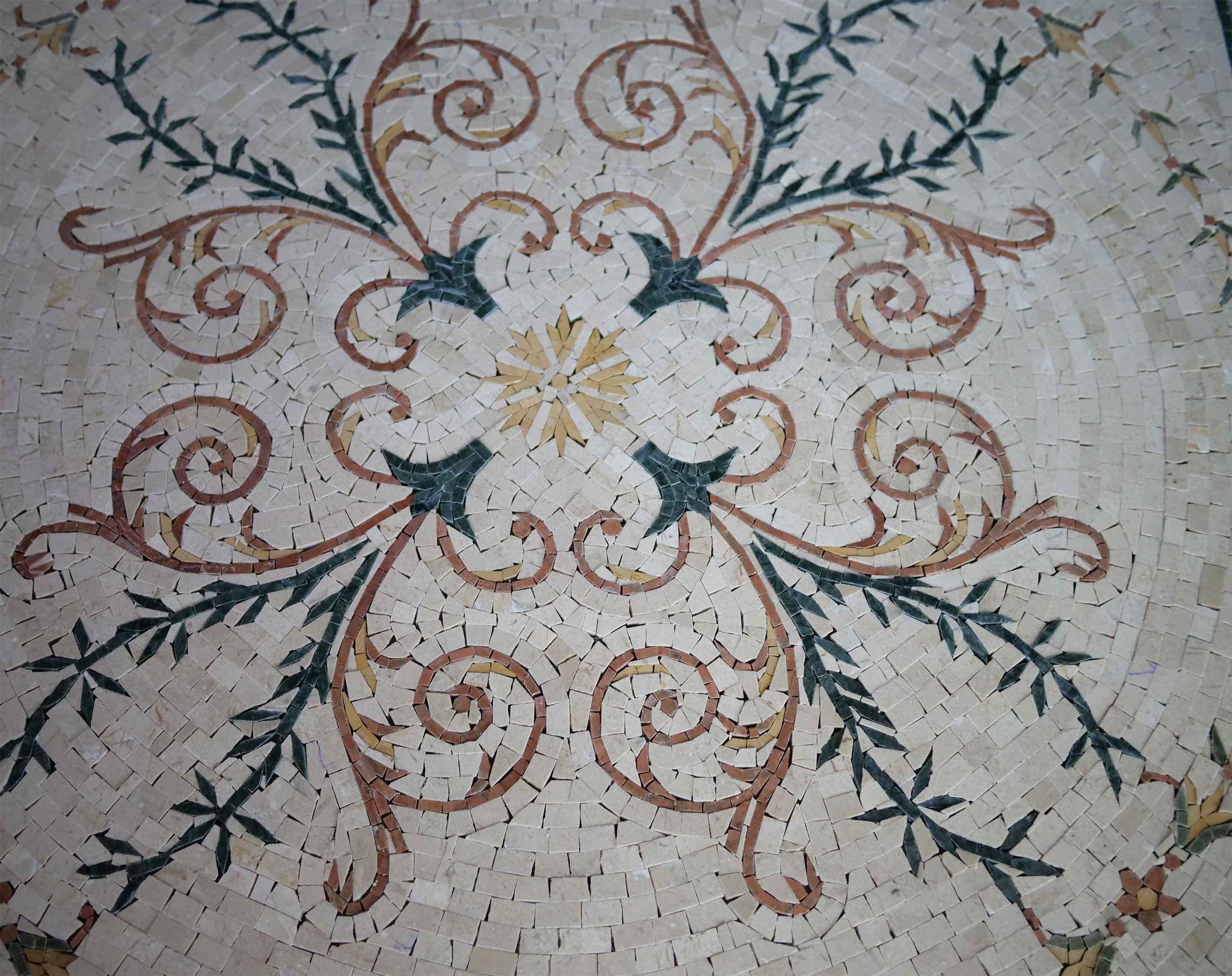 Floral Vine Pattern - Marble Gaudi Mosaic Flower - Mesh Backing - Image 2