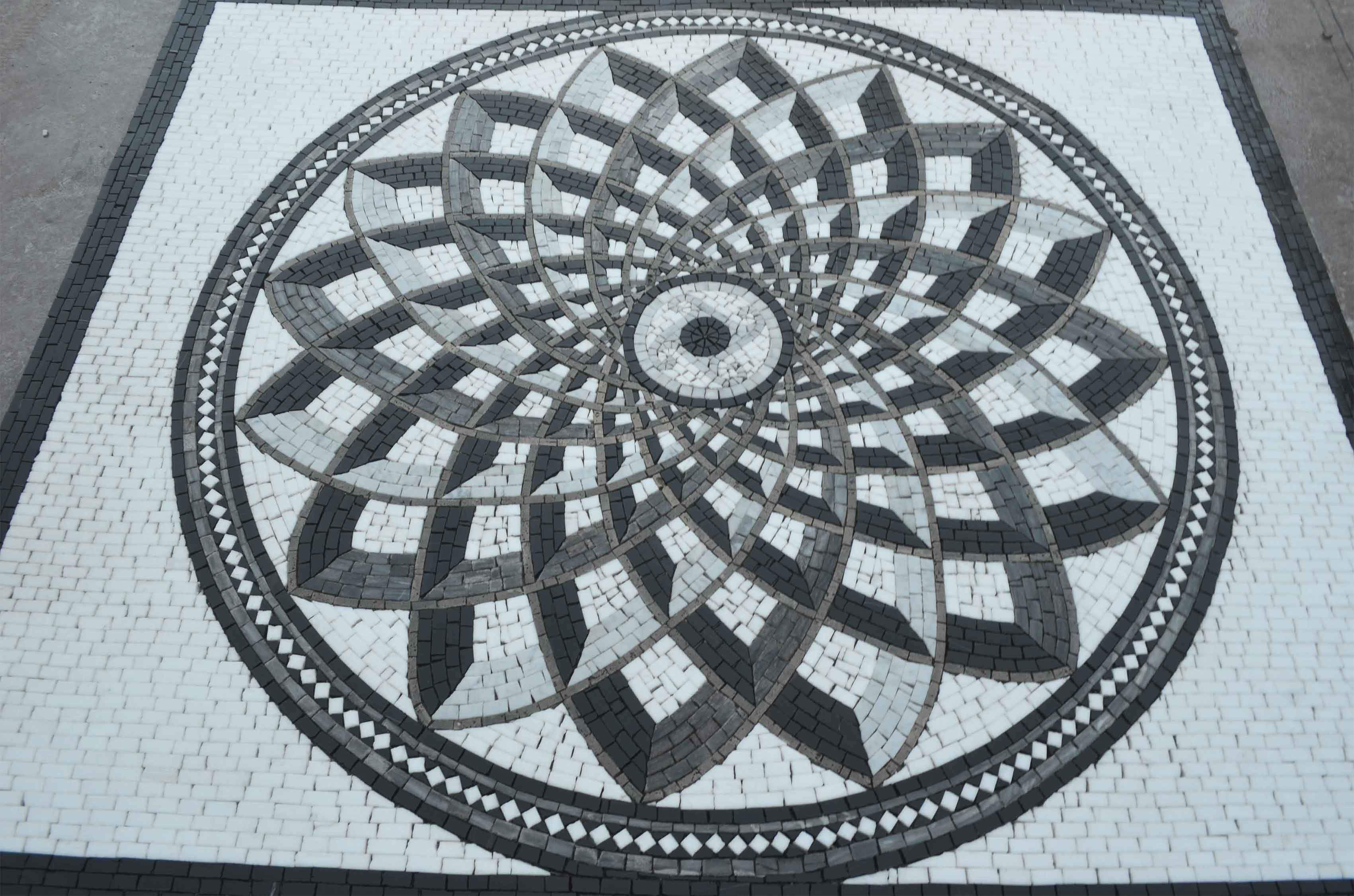 Starburst Pattern - Abstract Mosaic Geometric - Mesh Backing - Image 2