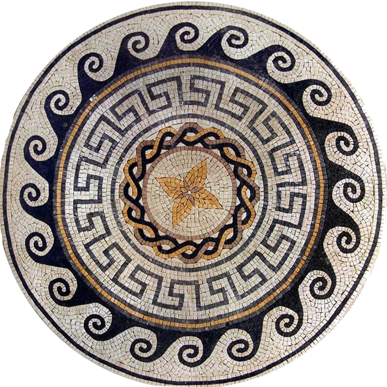 Greco-Roman Medallion - Athena II Mosaic