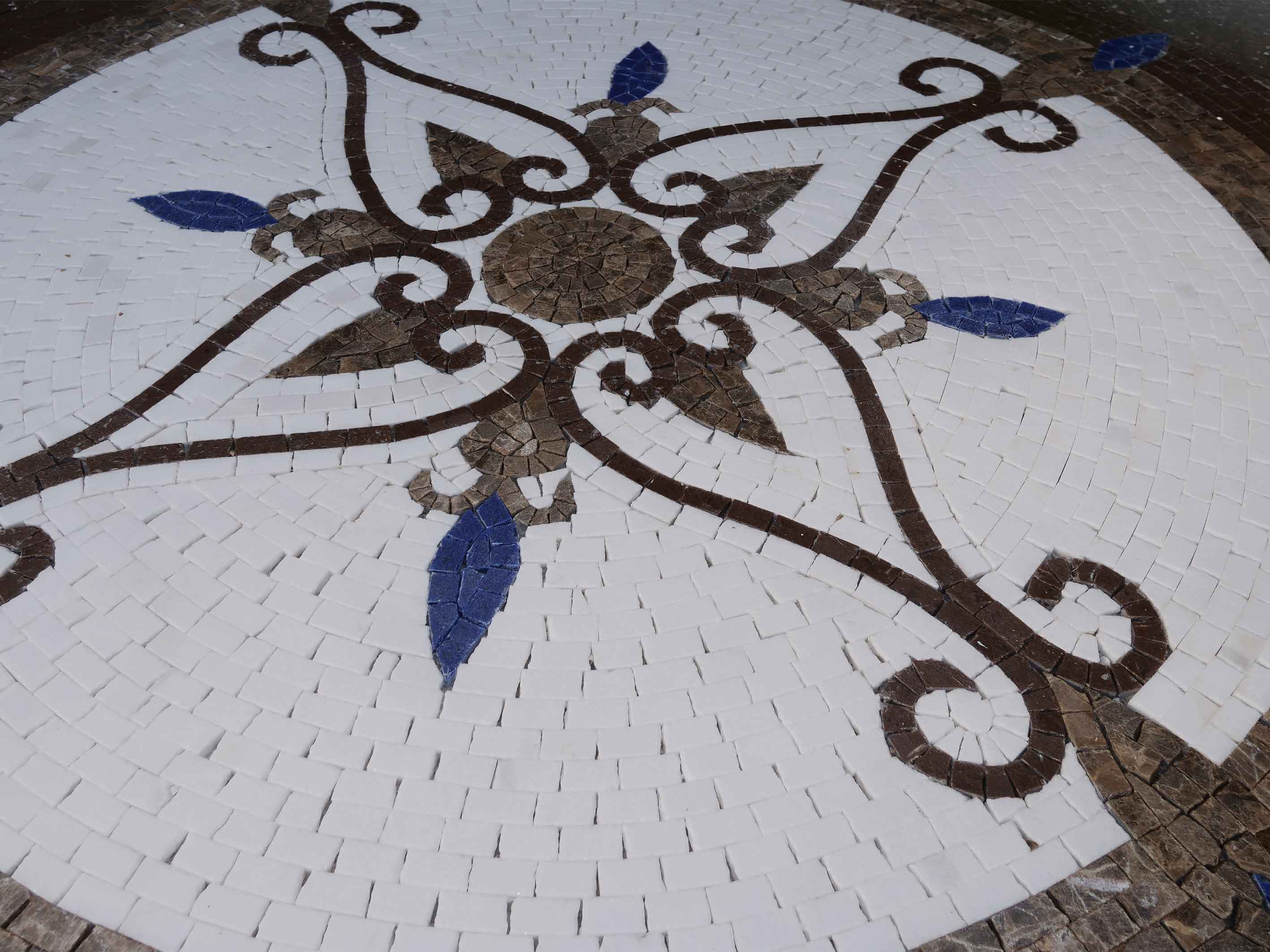Pattern Star Design - Marble Tiger Mosaic Floral - Mesh Backing - Image 2