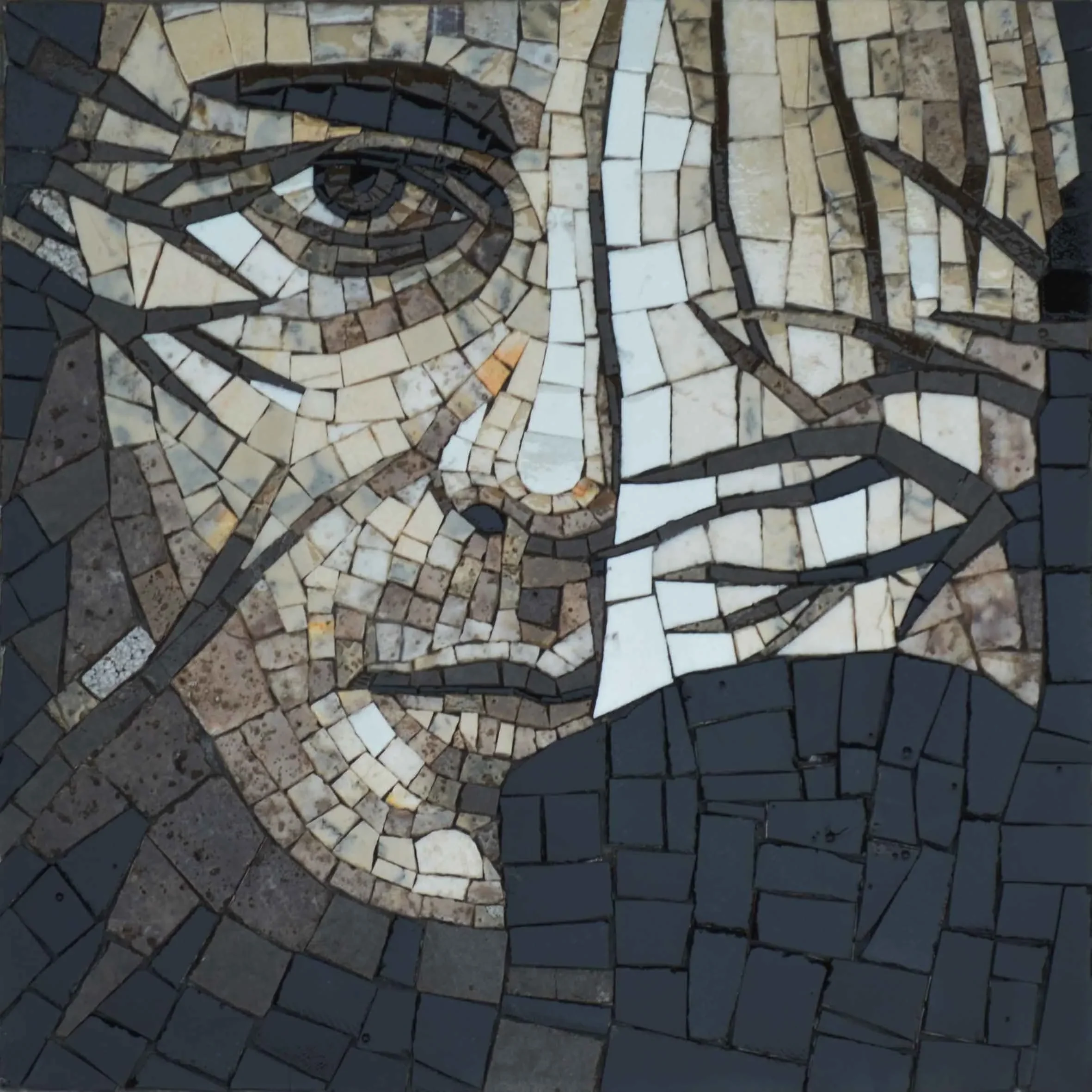 Geometric Portrait - Mosaic Wall Decorations Abstract - Mesh Backing