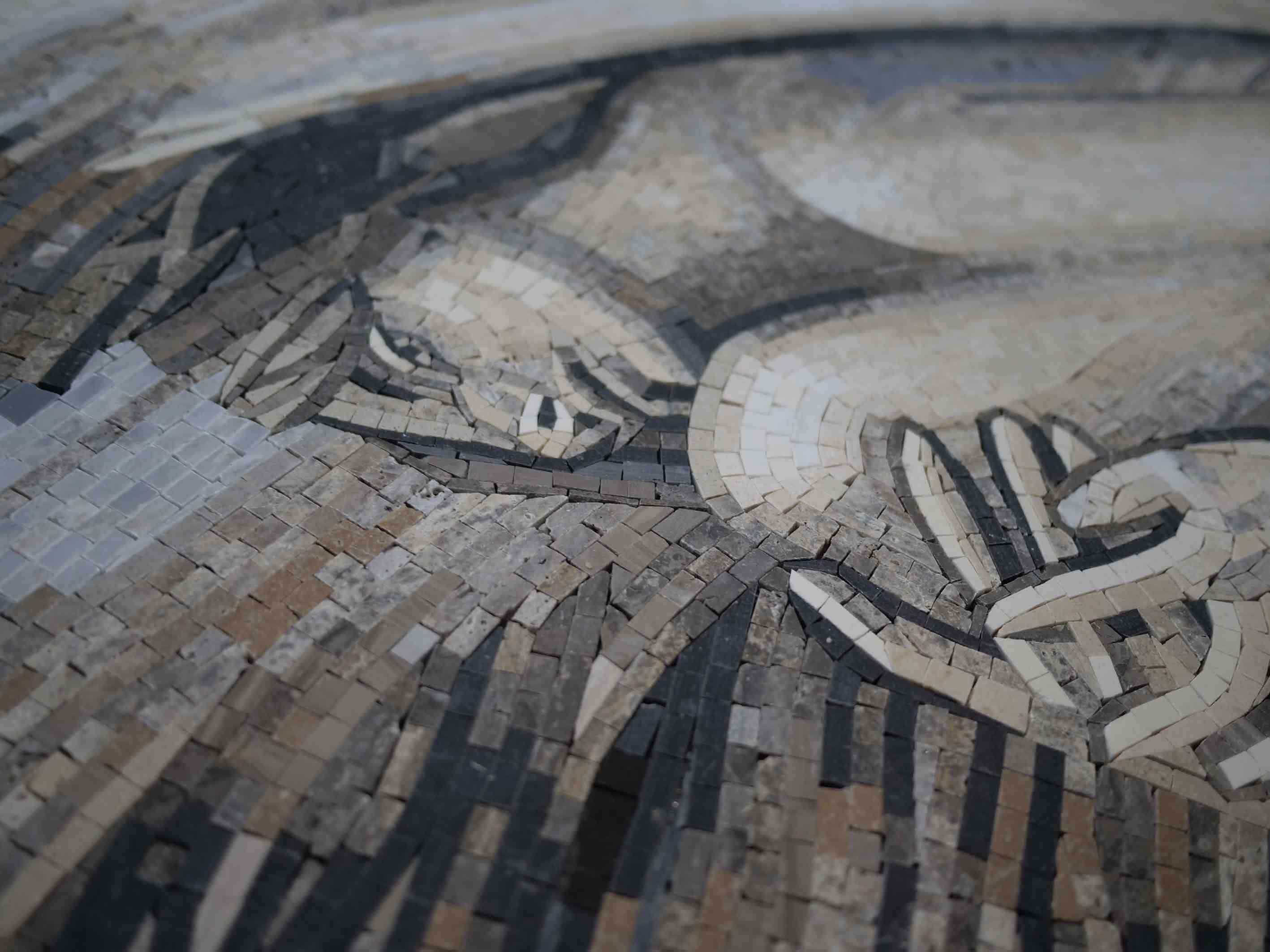 Seated Figure - Marble Tile Patterns Mosaic Design - Mesh Backing - Image 2