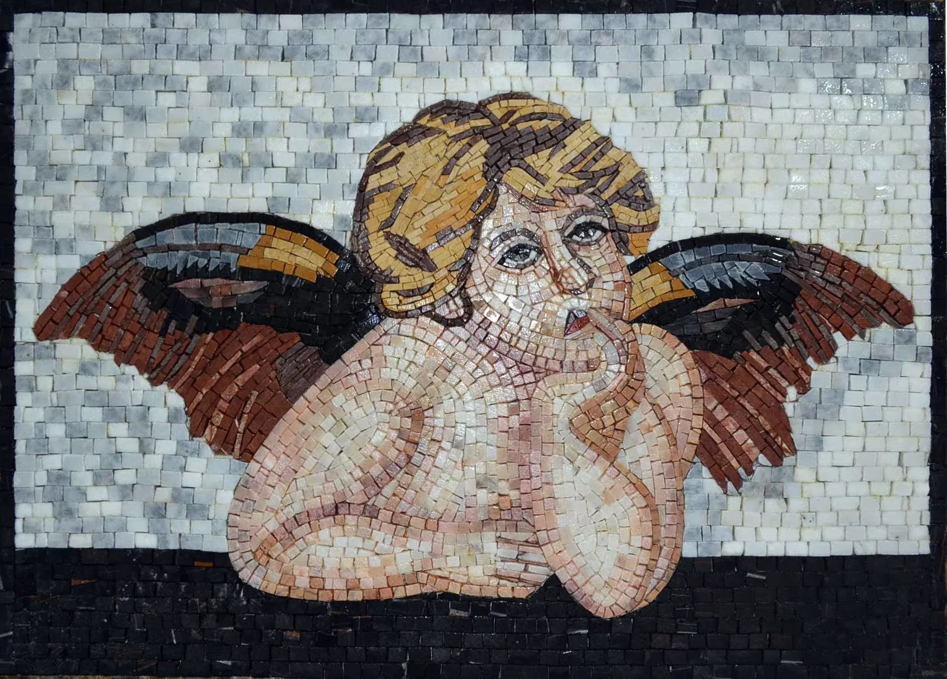 Geometric Angel - Mosaic Tile Designs Wondering Handmade - Mesh Backing
