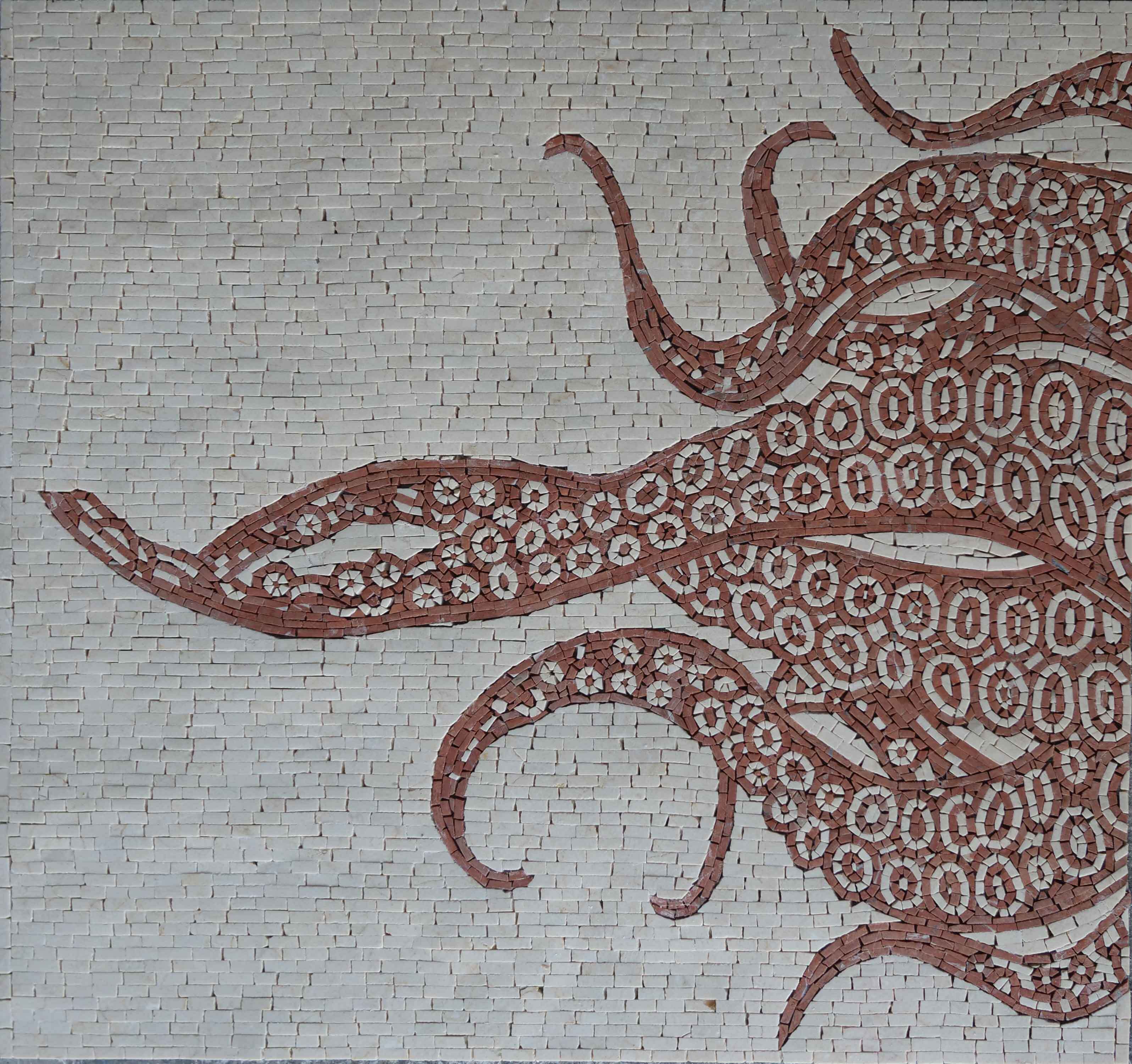 Octopus Tentacles - Marble How To Hang Mosaic Art Nautical - Mesh Backing