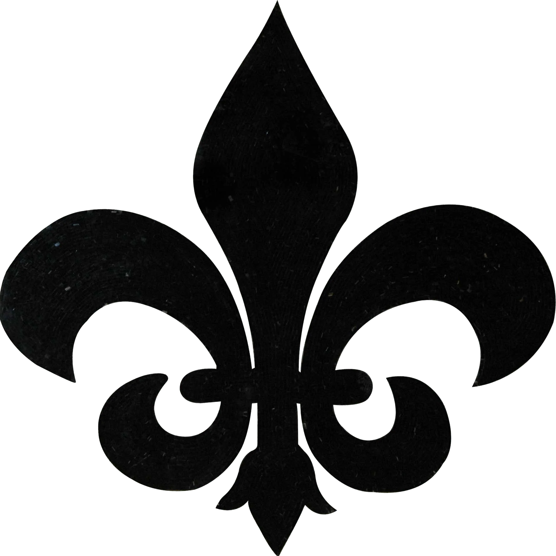 Black Fleur de Lis Mosaic Art