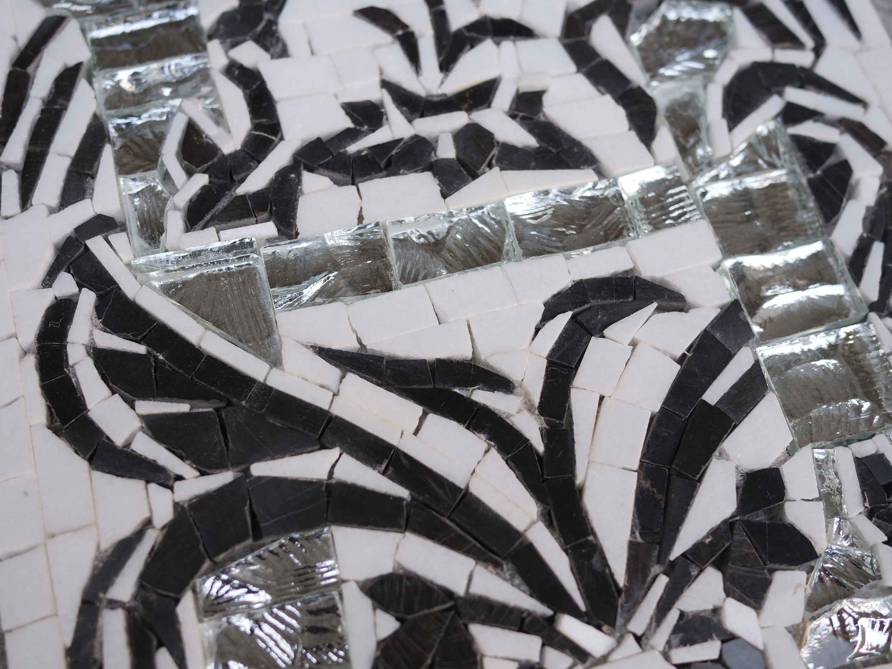 Dreamy Black & White Mosaic Pattern - Image 2