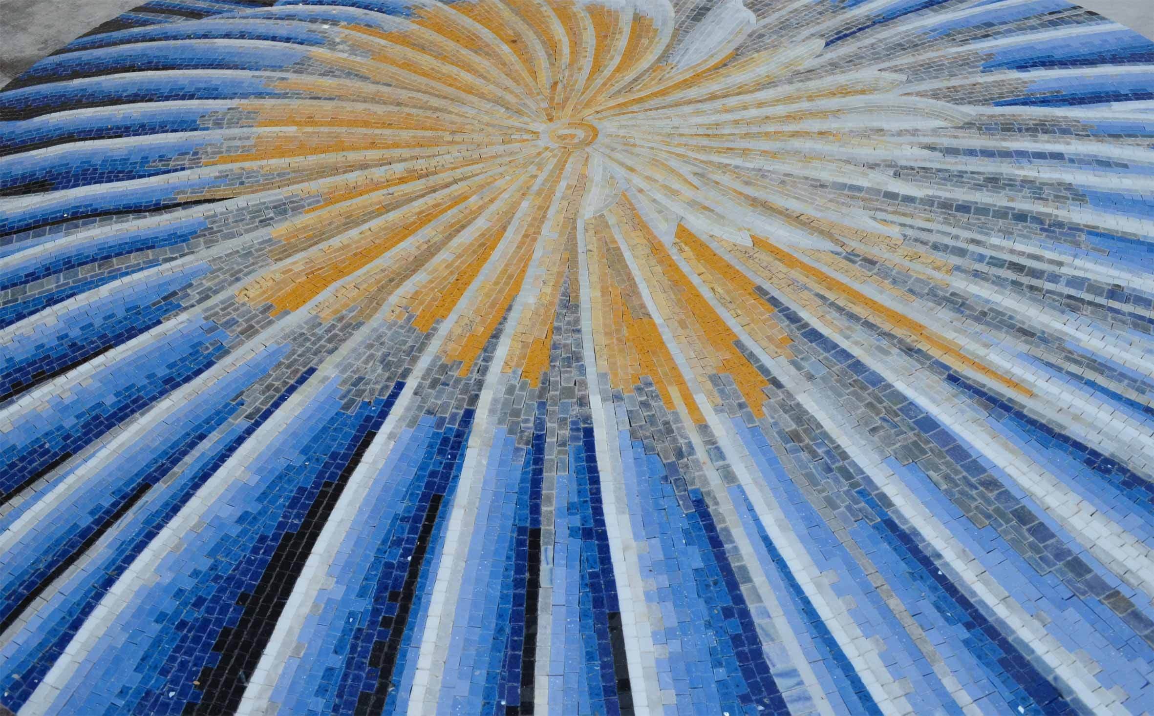 Diva Round Vase - Flower Mosaic - Mesh Backing - Image 2