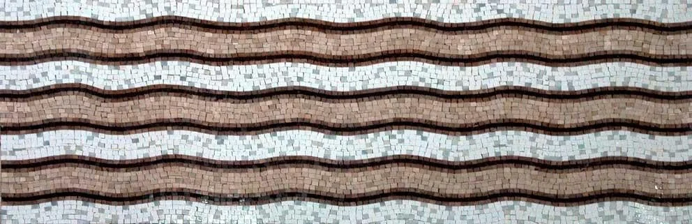 Tribal Wave Pattern Mosaic Marble art