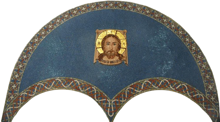 Icon Christ - Marble Mosaic Christian Art - Mesh Backing