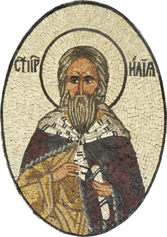 Saint Figure - Marble Mosaic Christianity Art - Mesh Backing